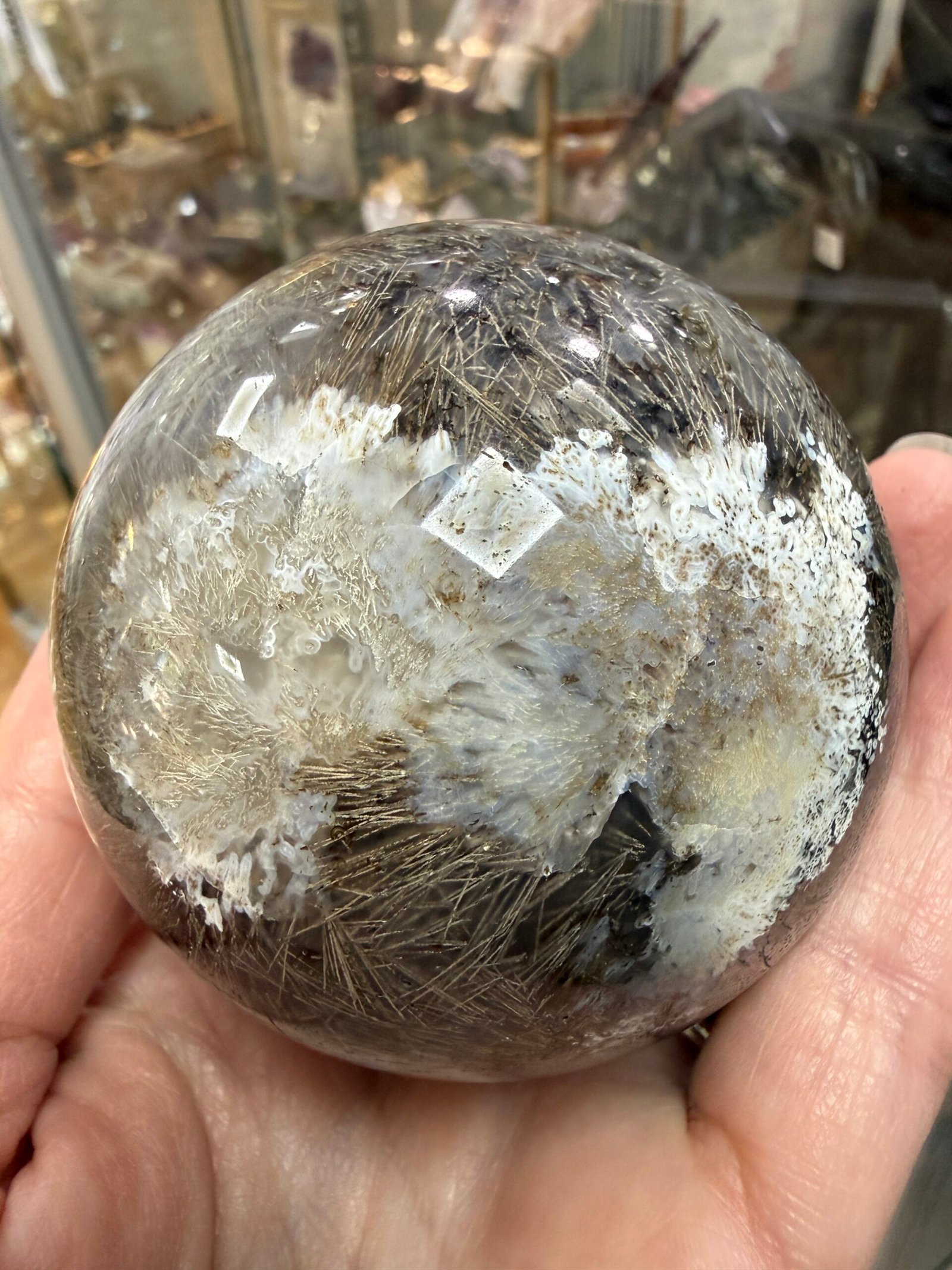 Sagenite Agate Sphere - Image 4