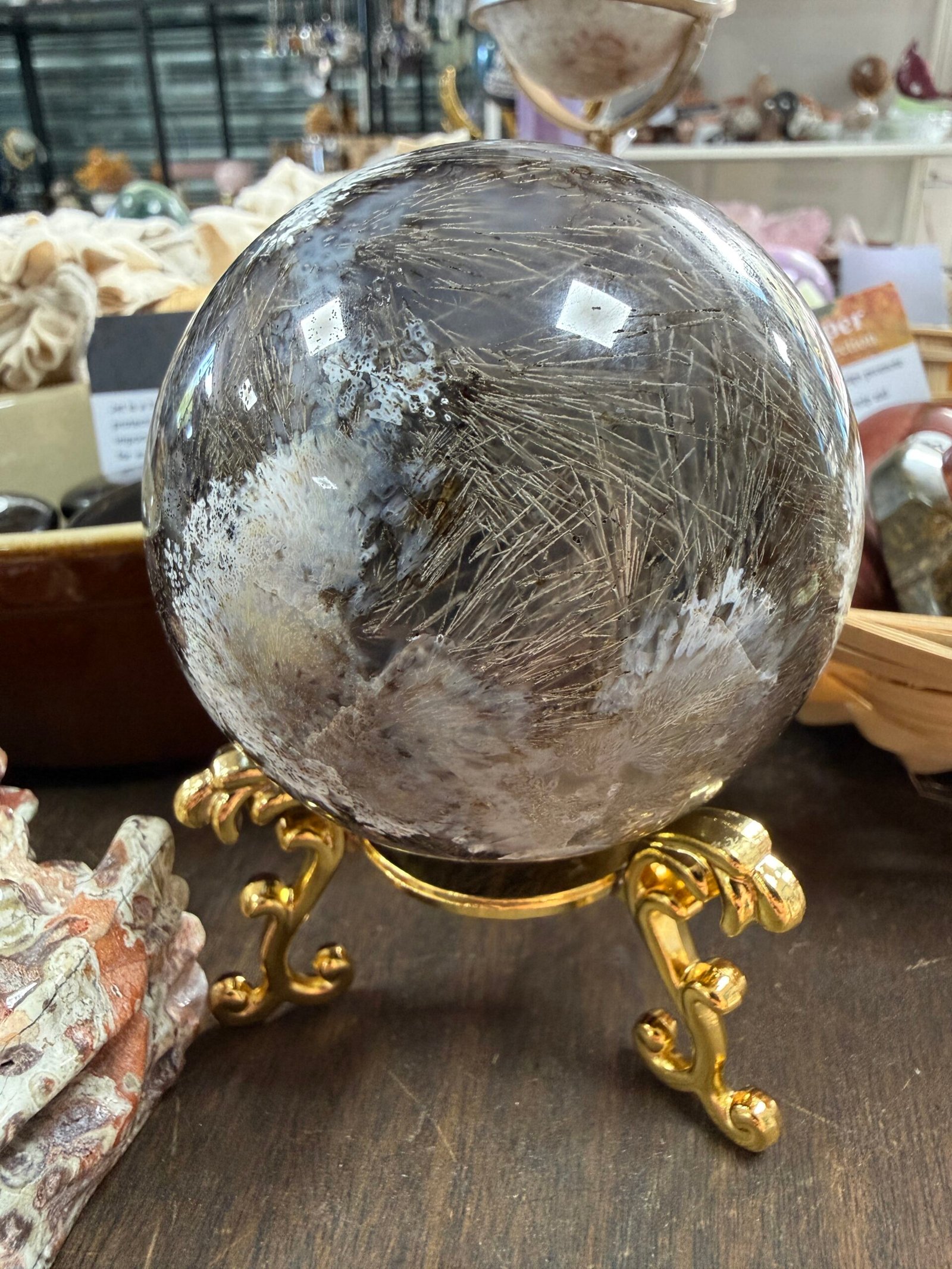 Sagenite Agate Sphere
