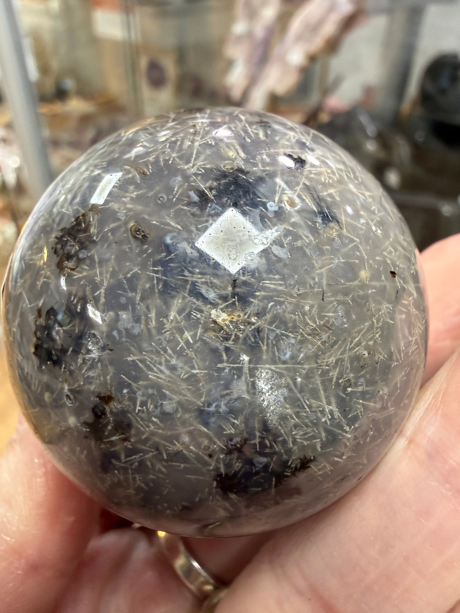 Sagenite Agate Sphere - Image 3