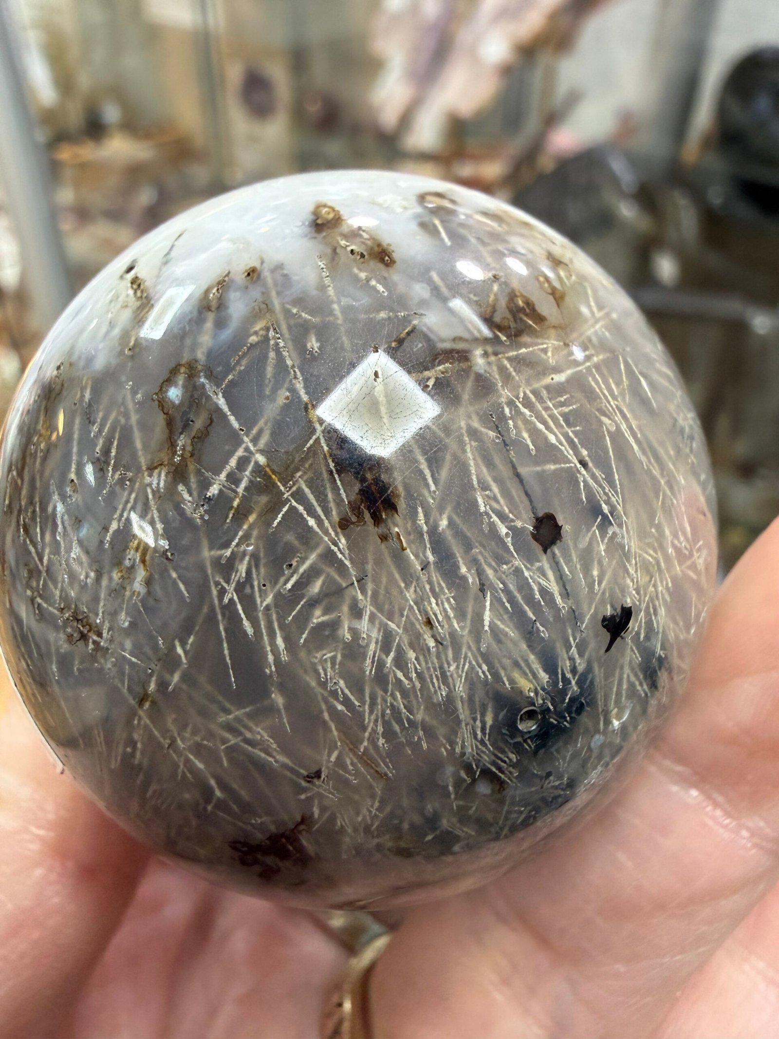 Sagenite Agate Sphere - Image 4