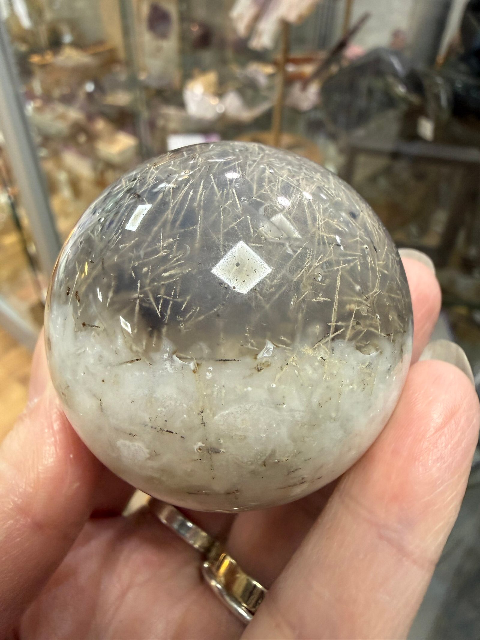 Sagenite Agate Sphere - Image 6