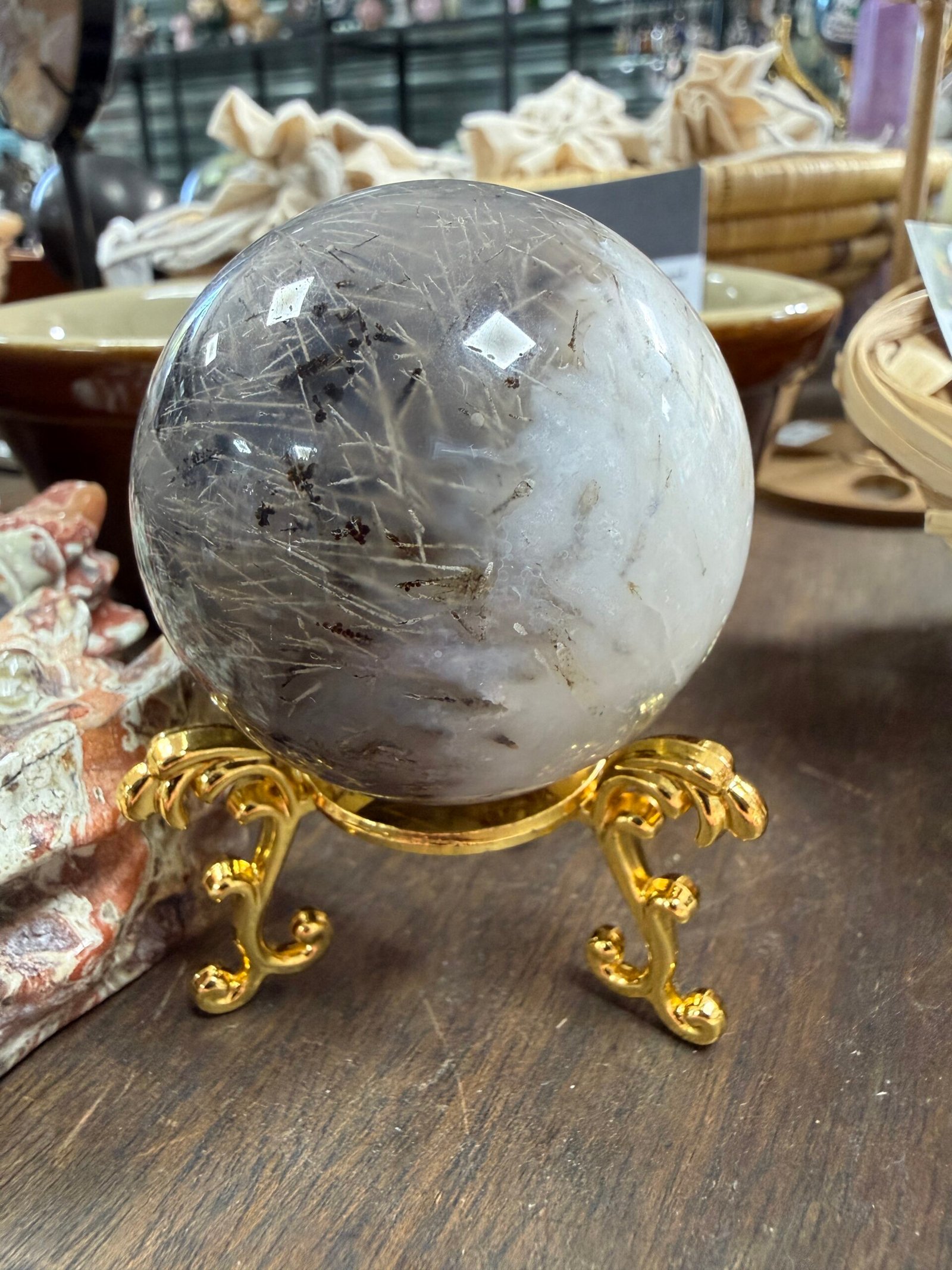Sagenite Agate Sphere