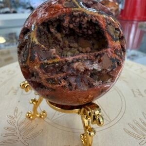 Orbicular Ocean Jasper Sphere