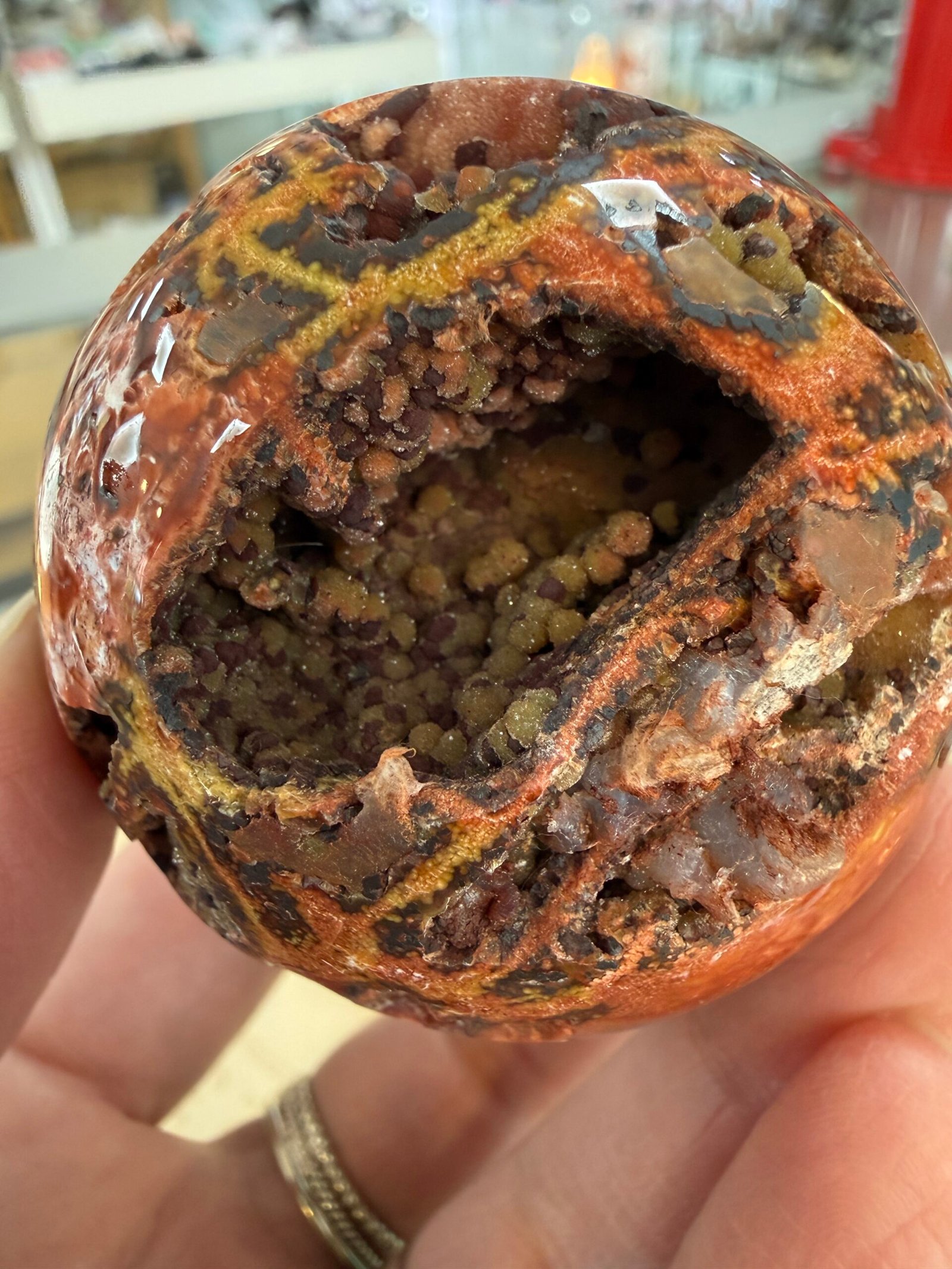 Orbicular Ocean Jasper Sphere - Image 11