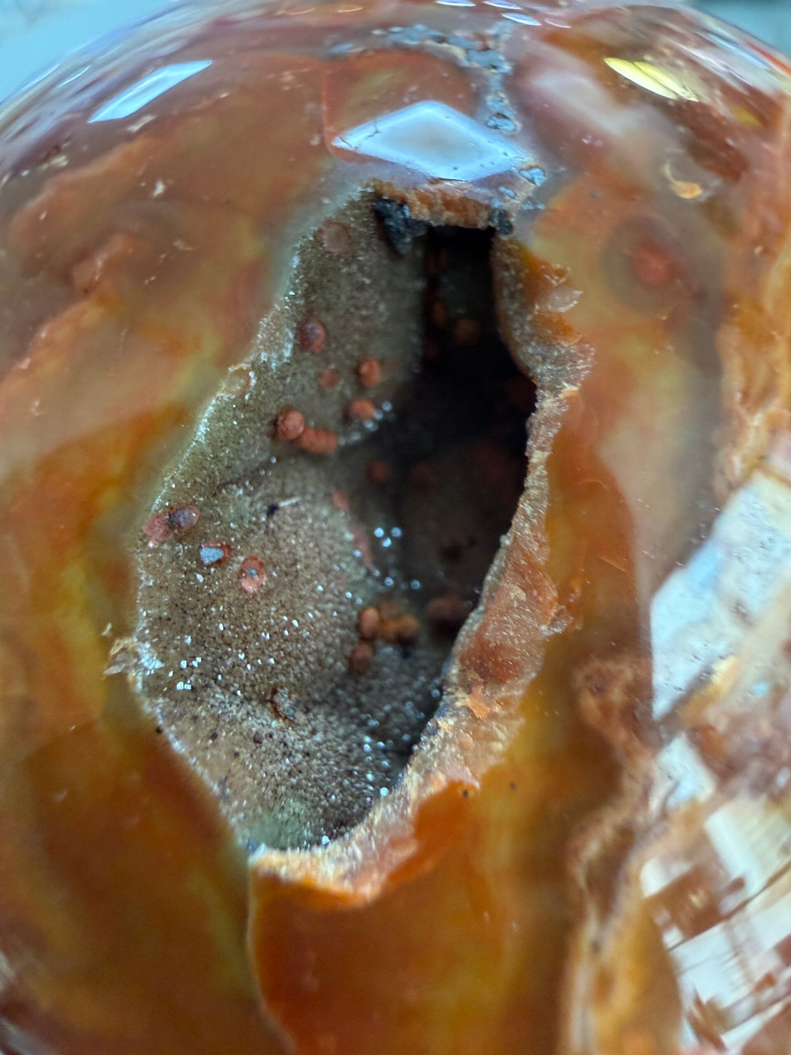 Orbicular Ocean Jasper Sphere - Image 5