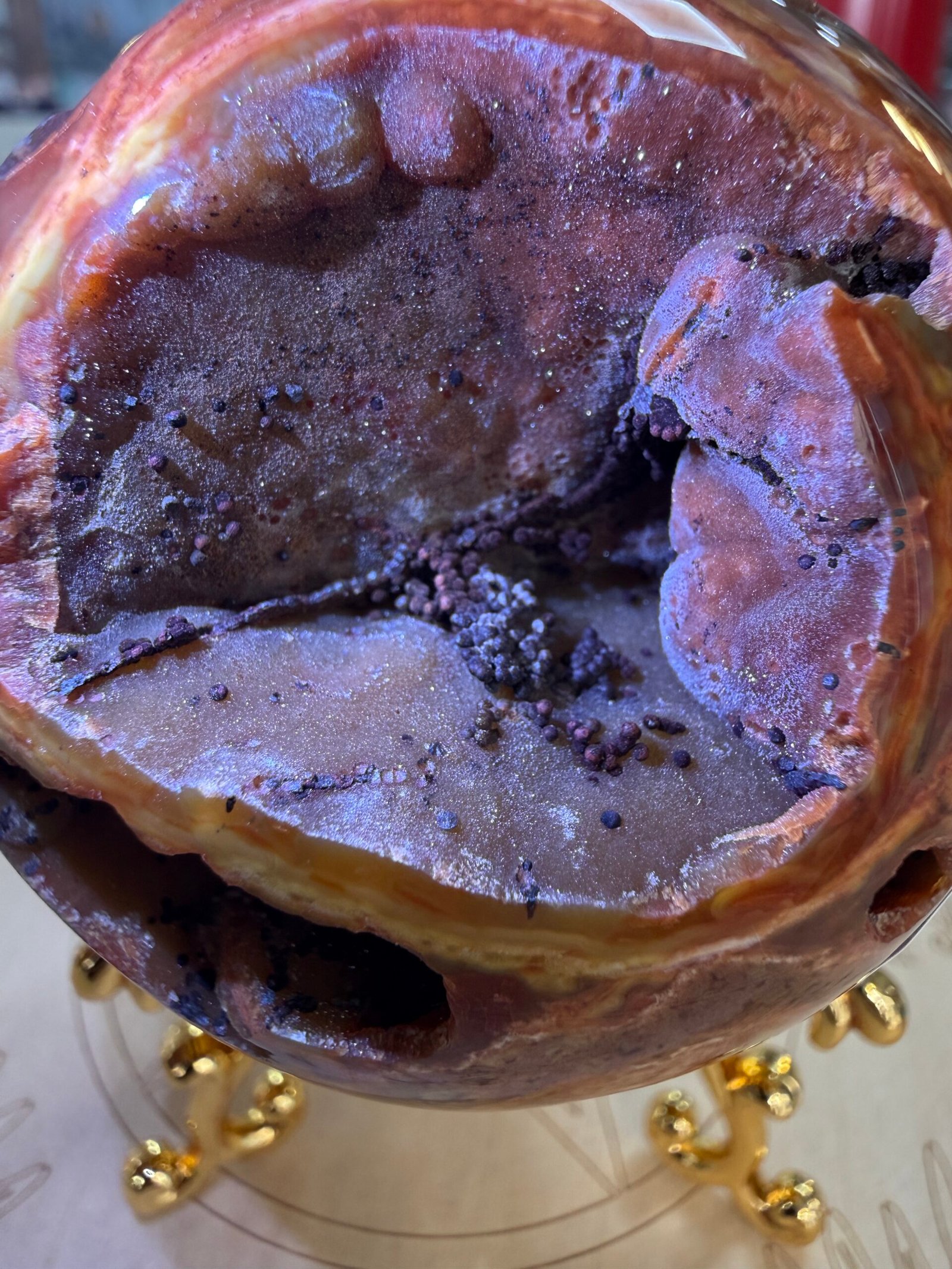 Orbicular Ocean Jasper Sphere - Image 6