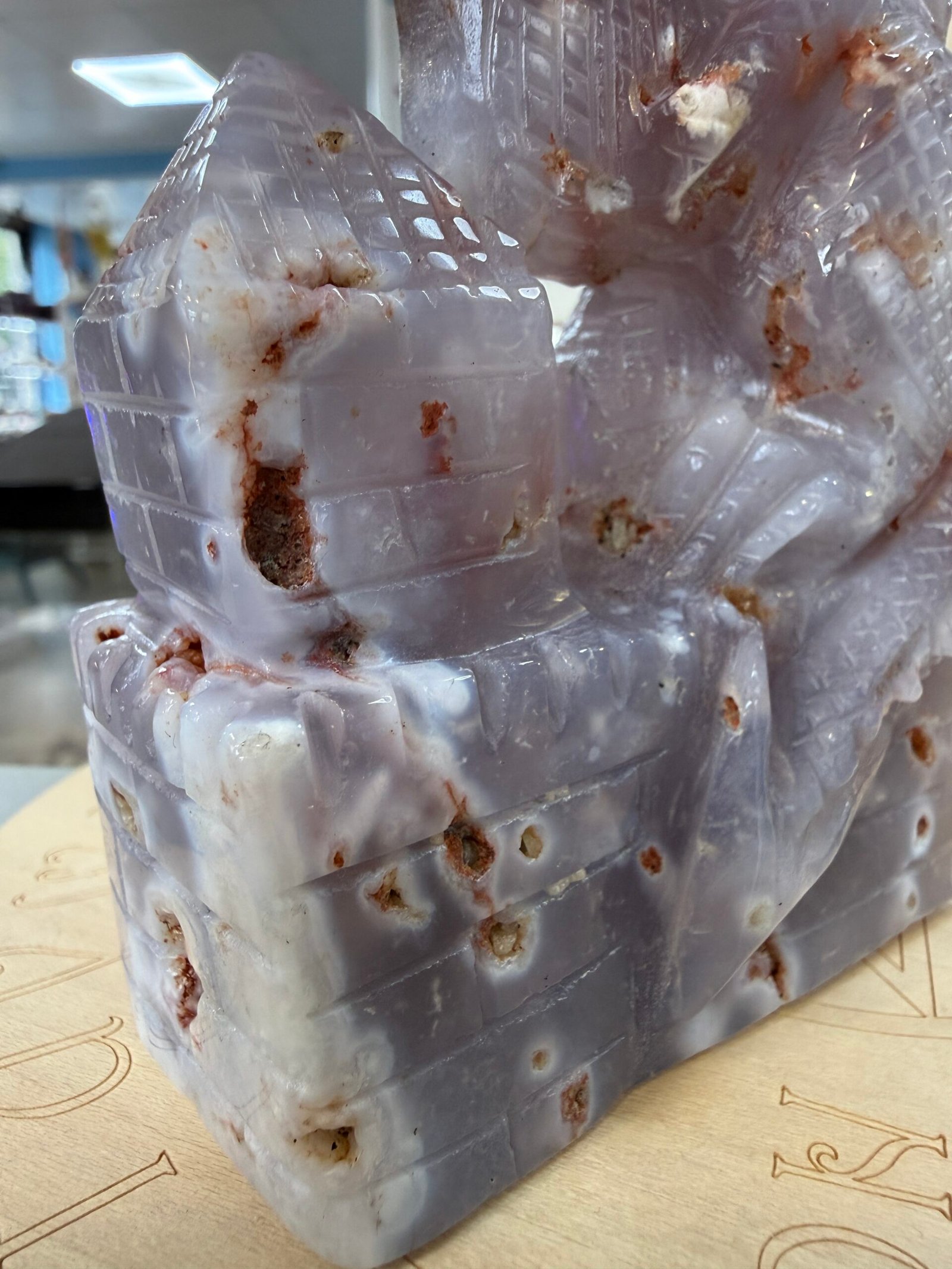 Flower Agate Dragon Carving - Image 5
