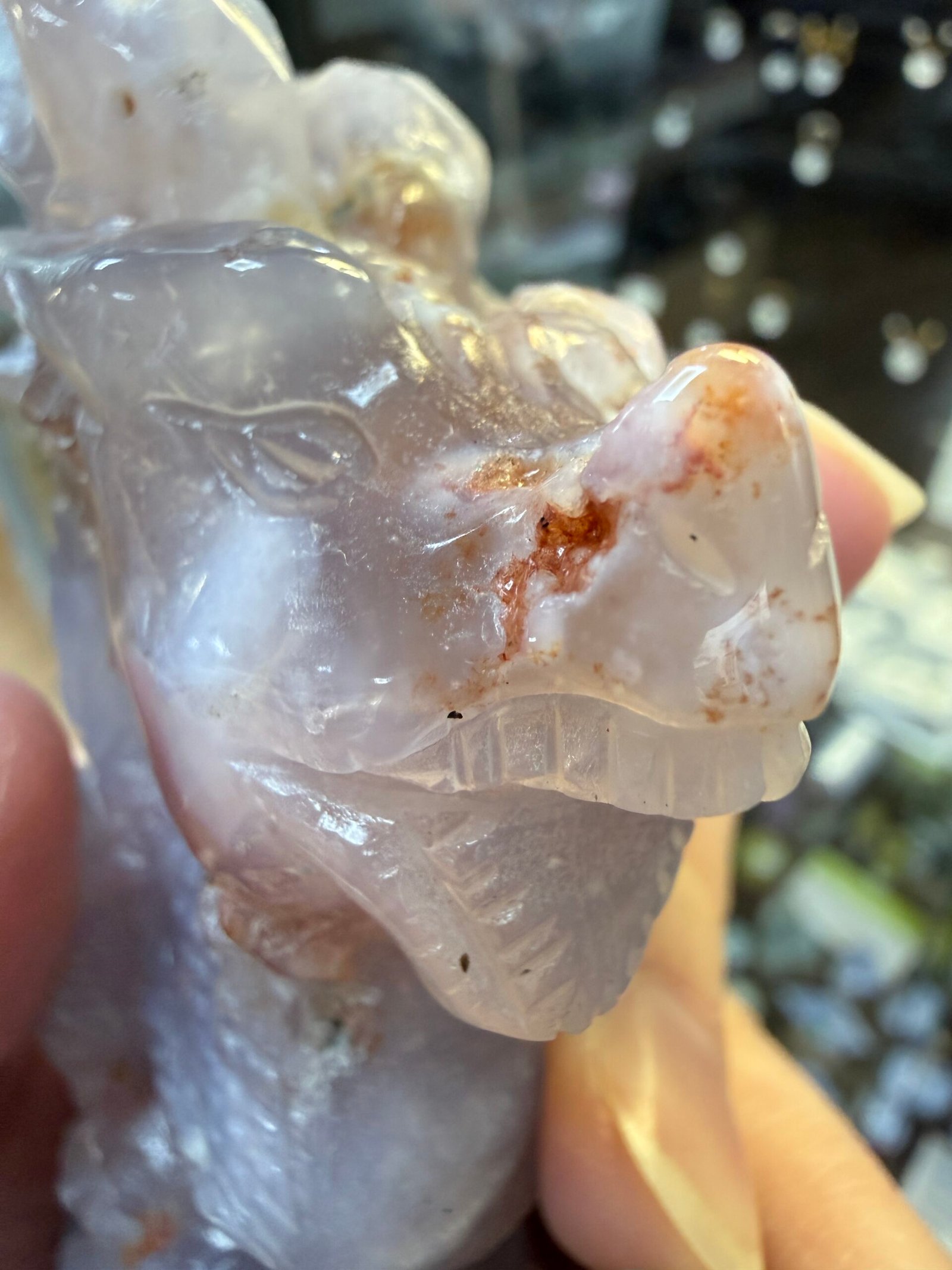Flower Agate Dragon Carving - Image 13