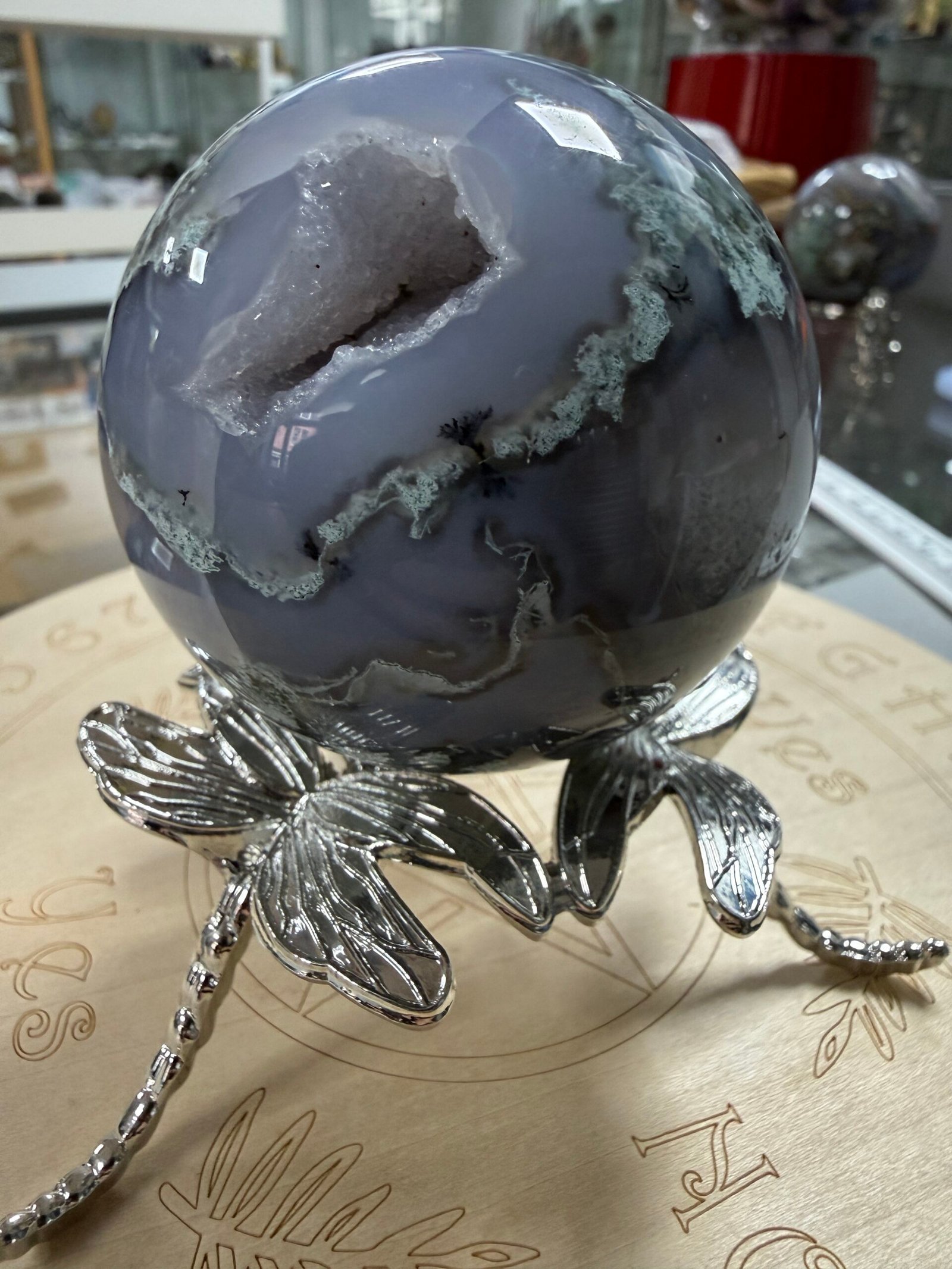 Moss Agate Sphere - Image 2