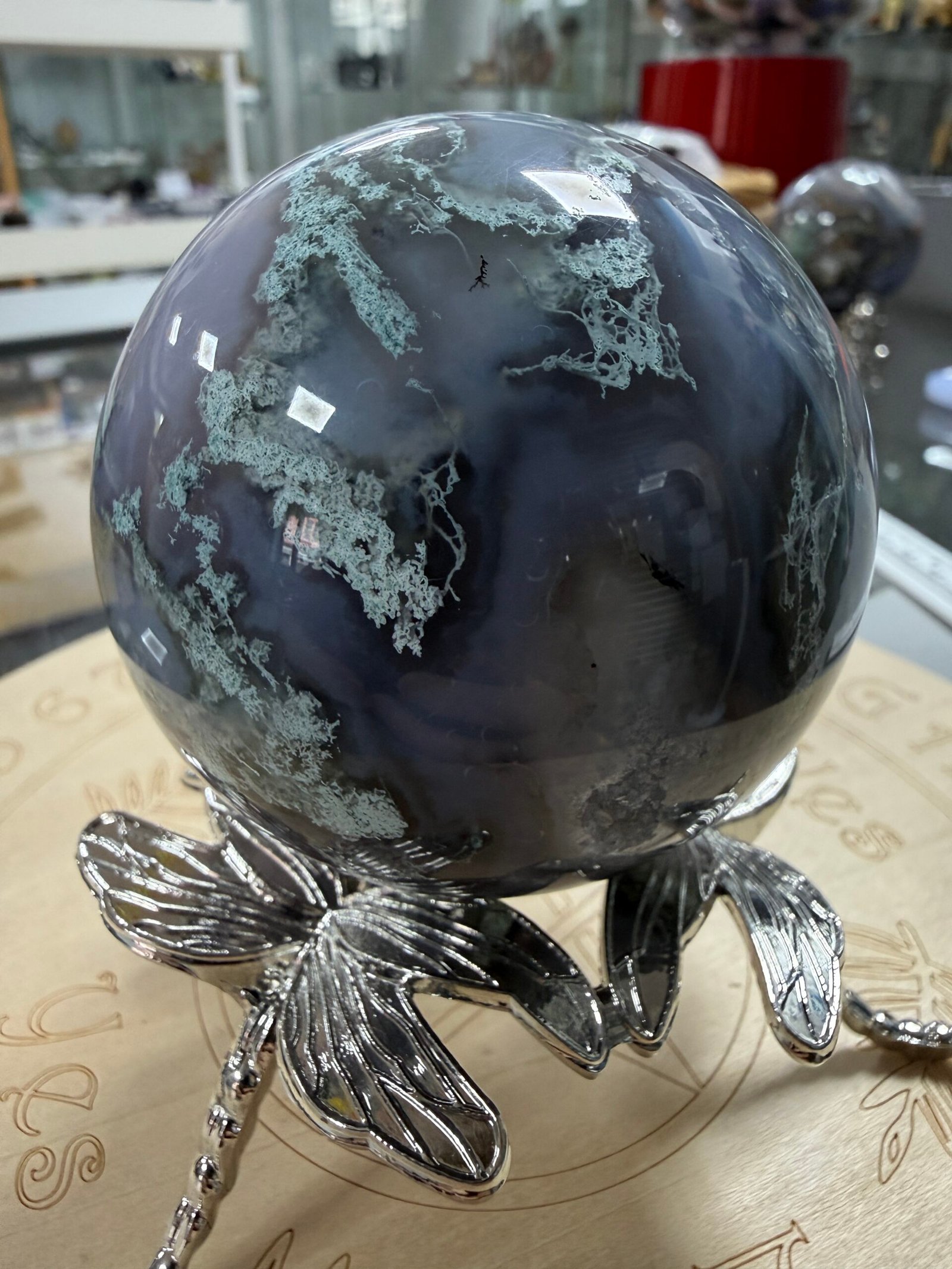 Moss Agate Sphere - Image 3