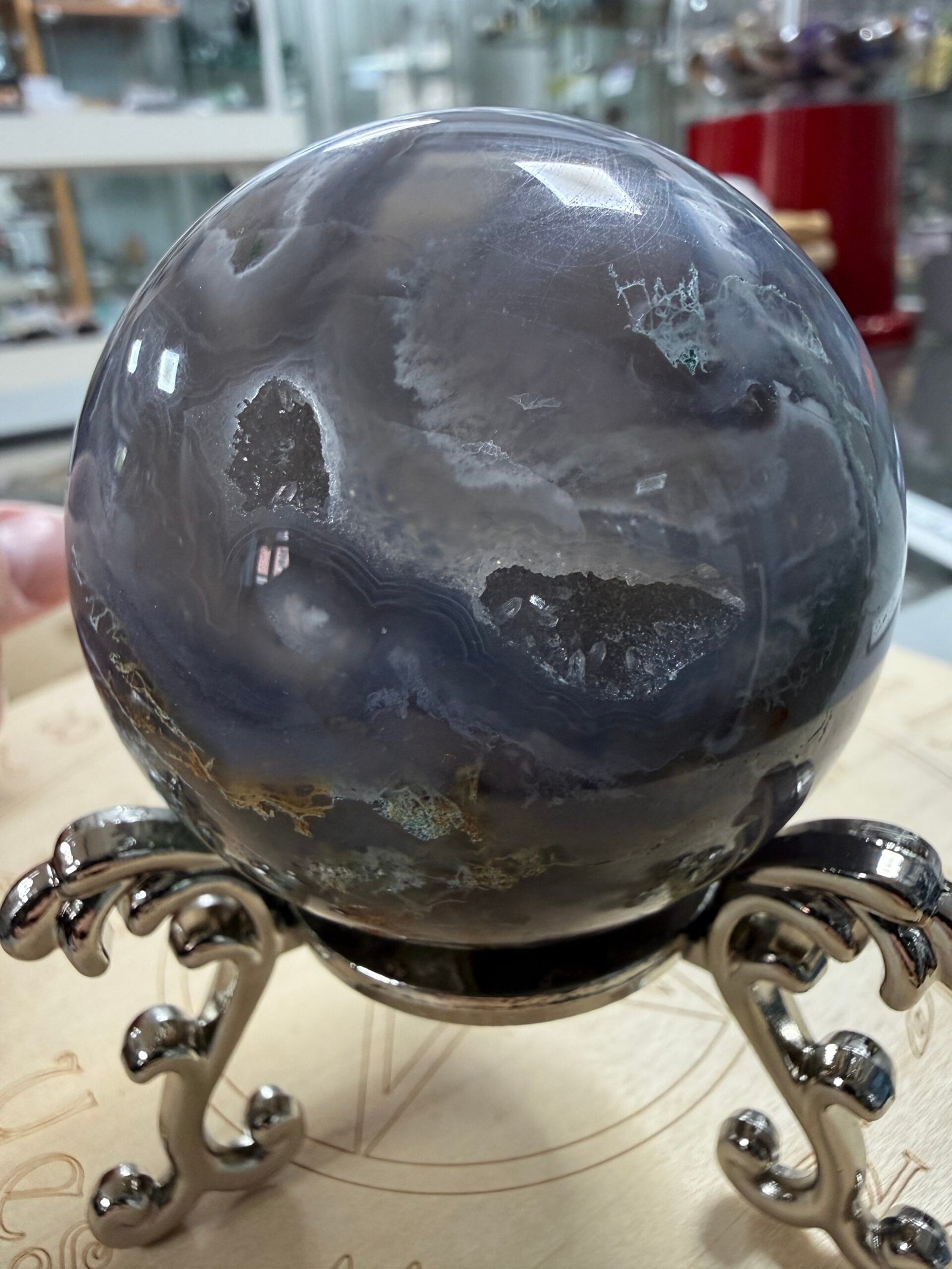 Moss Agate Sphere - Image 3