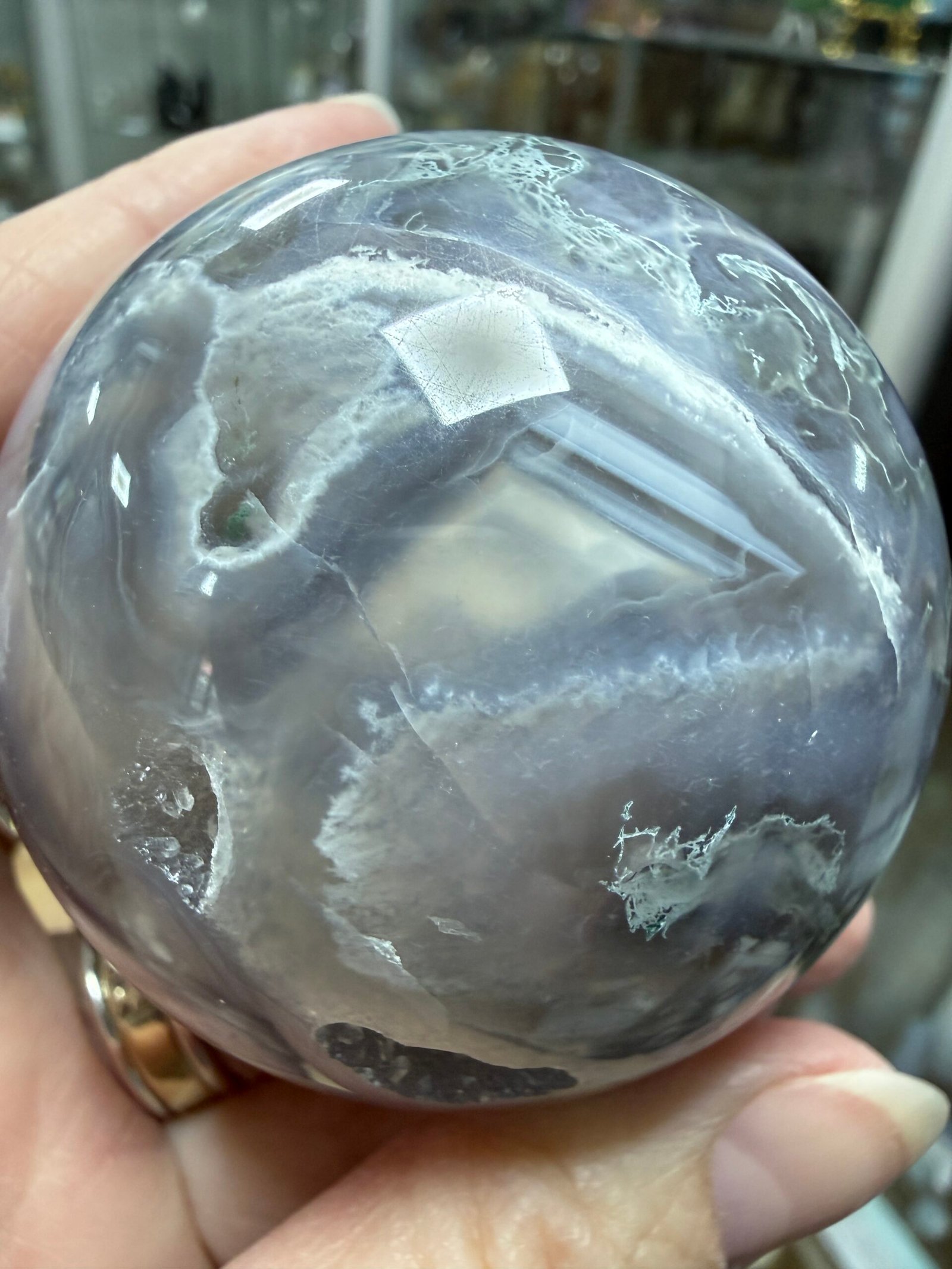 Moss Agate Sphere - Image 4