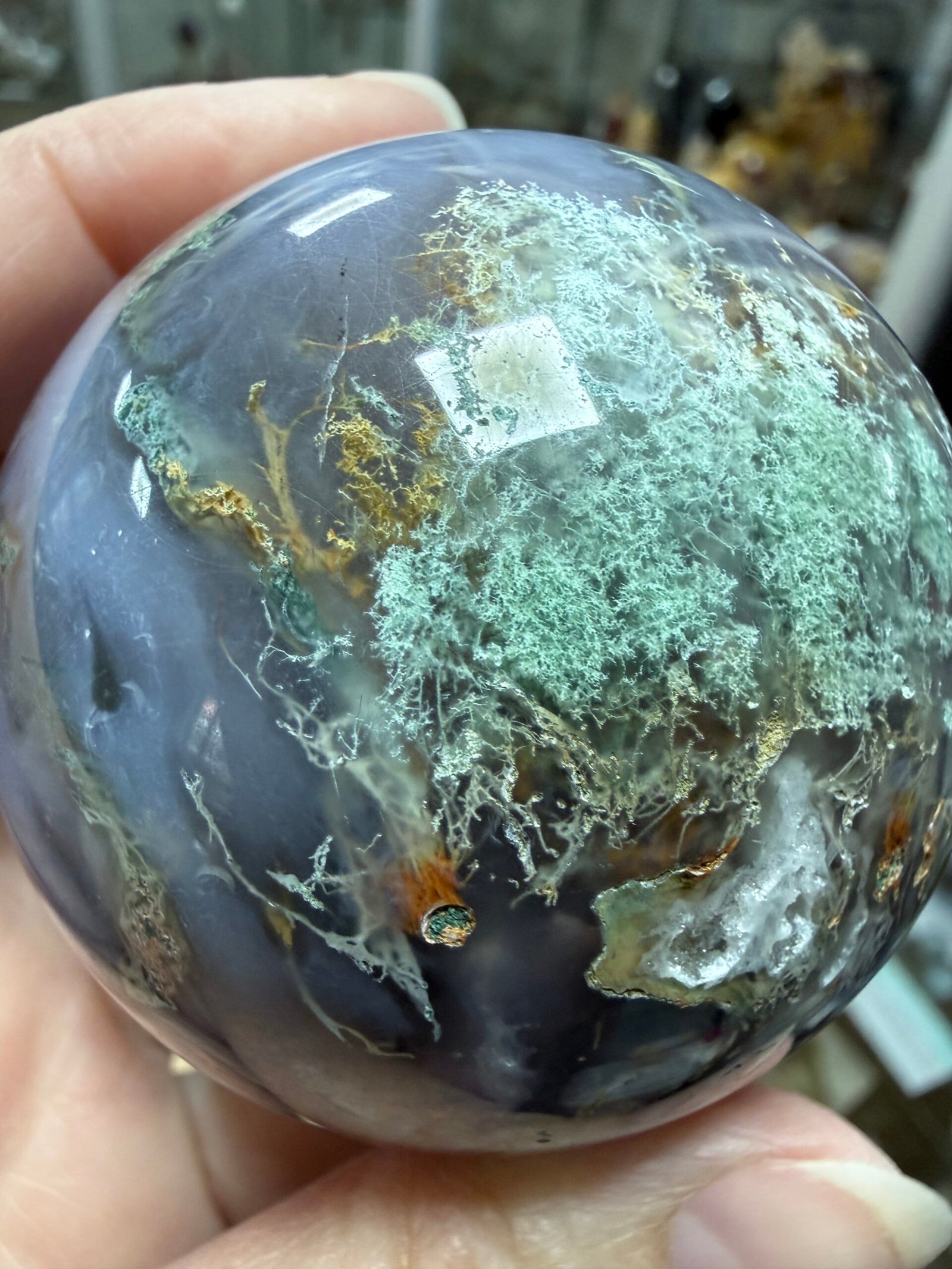 Moss Agate Sphere - Image 9