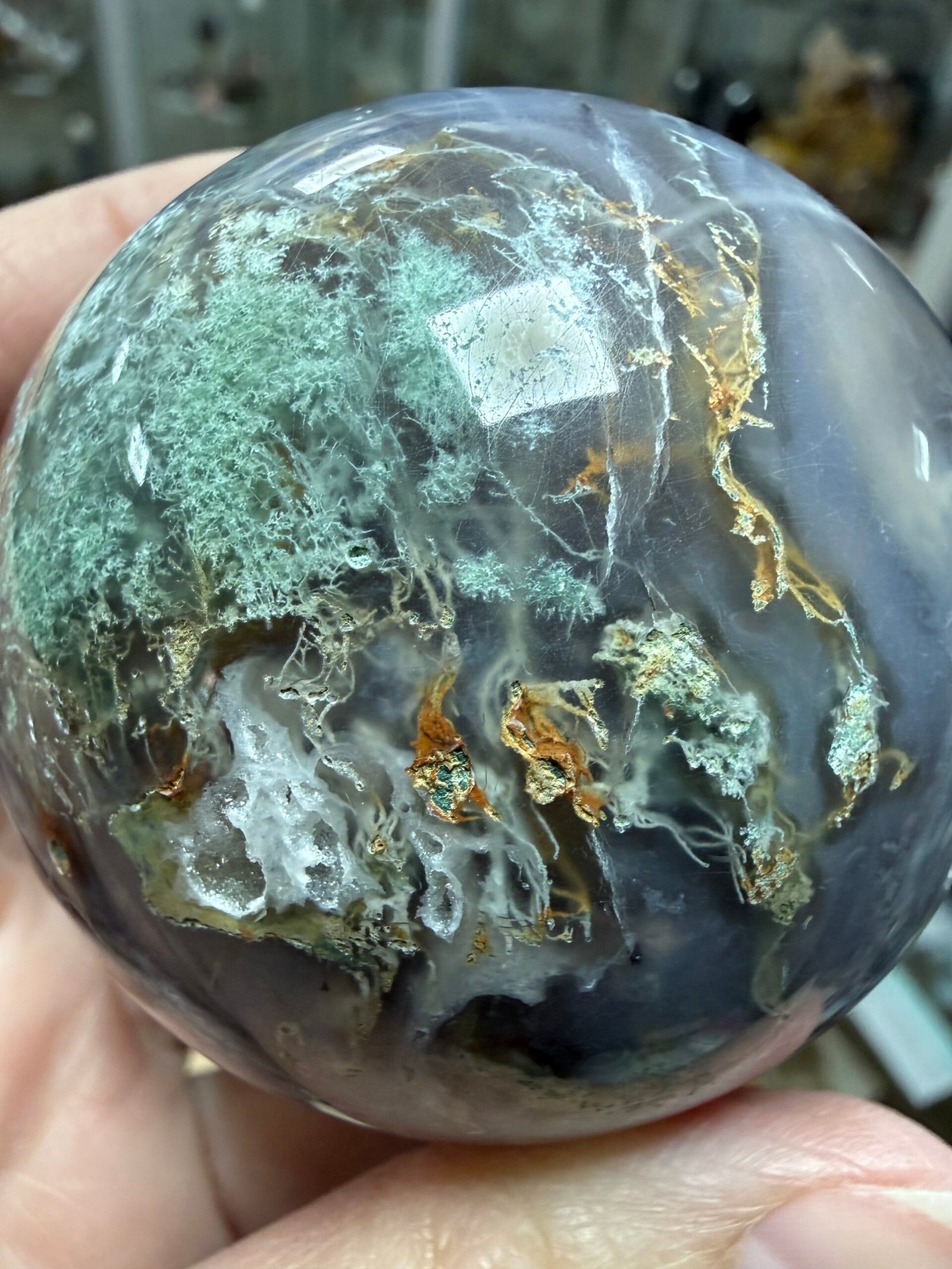 Moss Agate Sphere - Image 10
