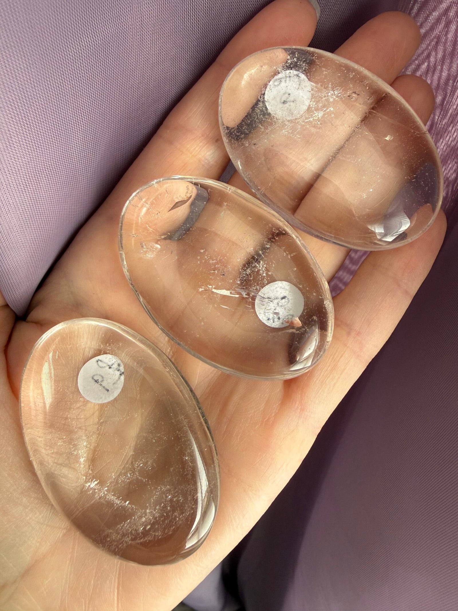 Clear Quartz Palm Stone