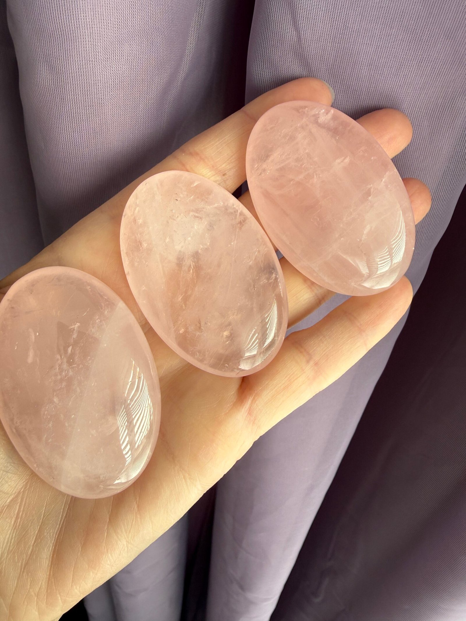 Rose Quartz Palm Stone - Image 2
