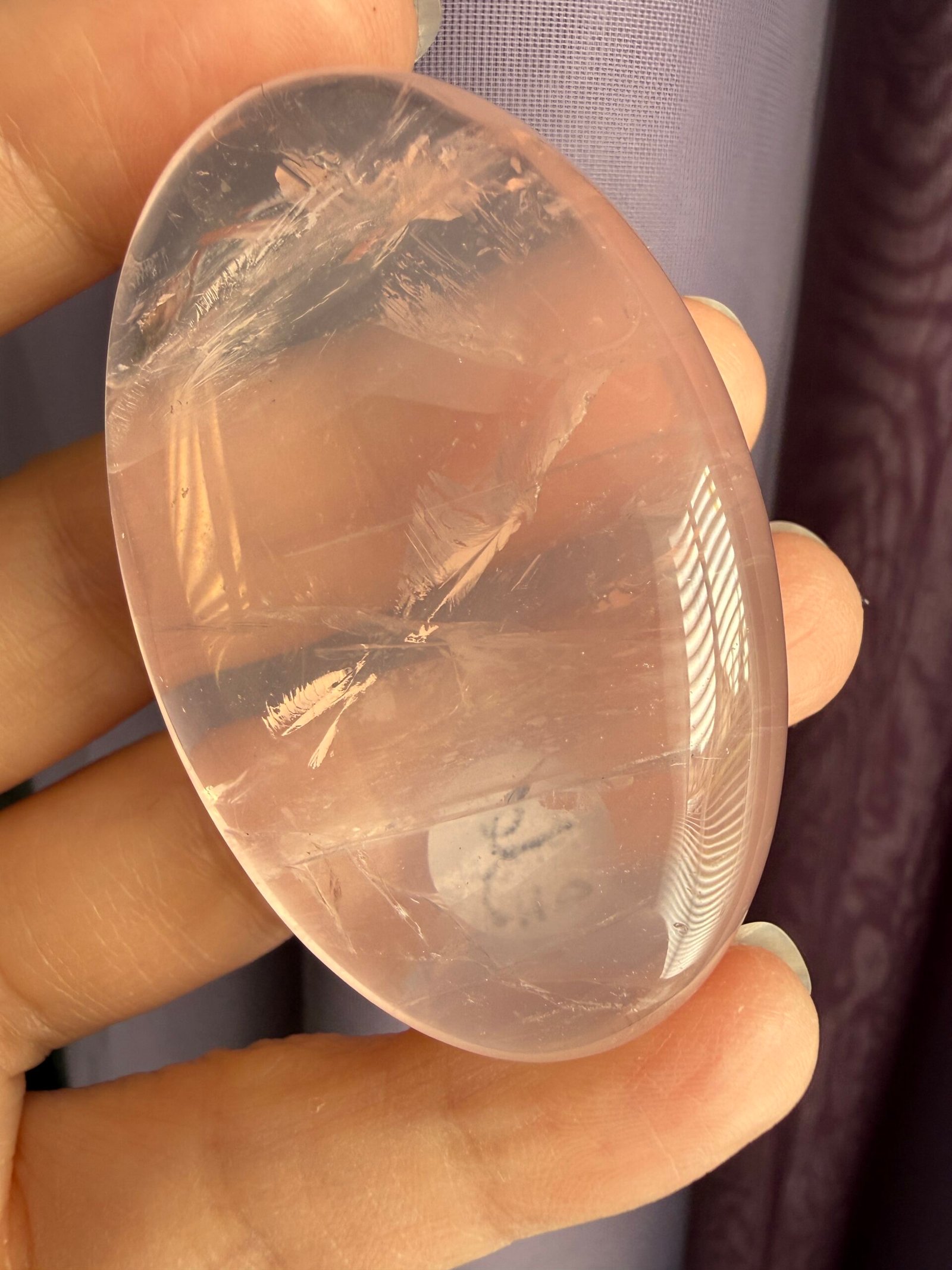 Rose Quartz Palm Stone