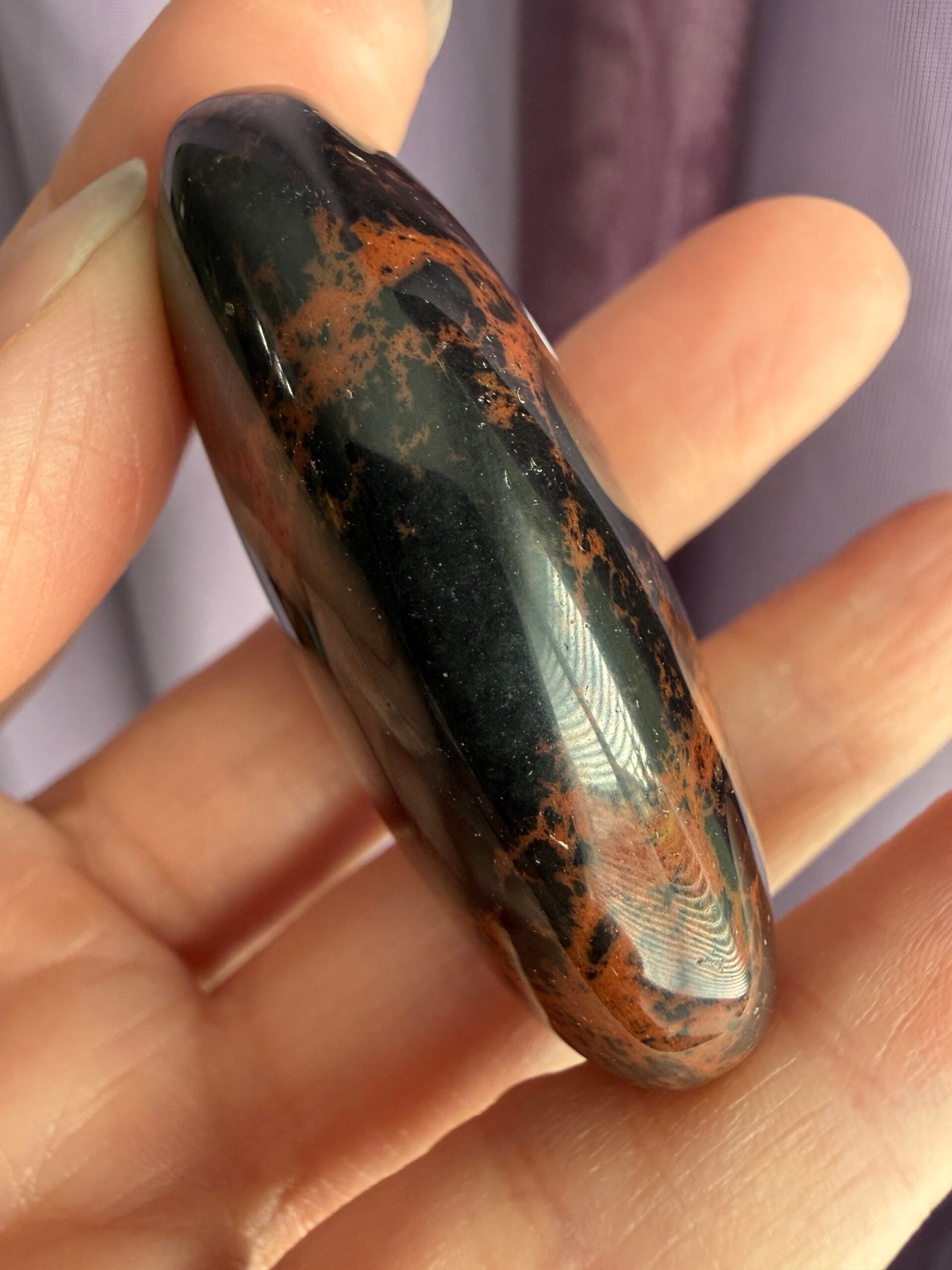 Mahogany Obsidian Palm Stone - Image 3