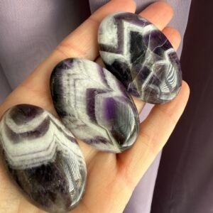 Chevron Amethyst Palm Stone