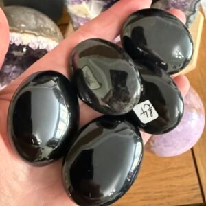 Black Obsidian Palm Stone