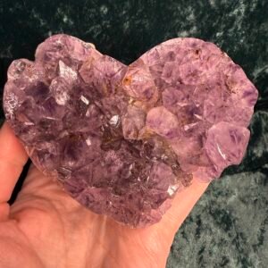 Amethyst Cluster Heart