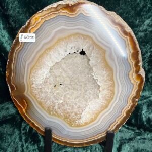 Large Agate Slice on Stand