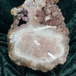Pink Amethyst Polished Slice on Stand