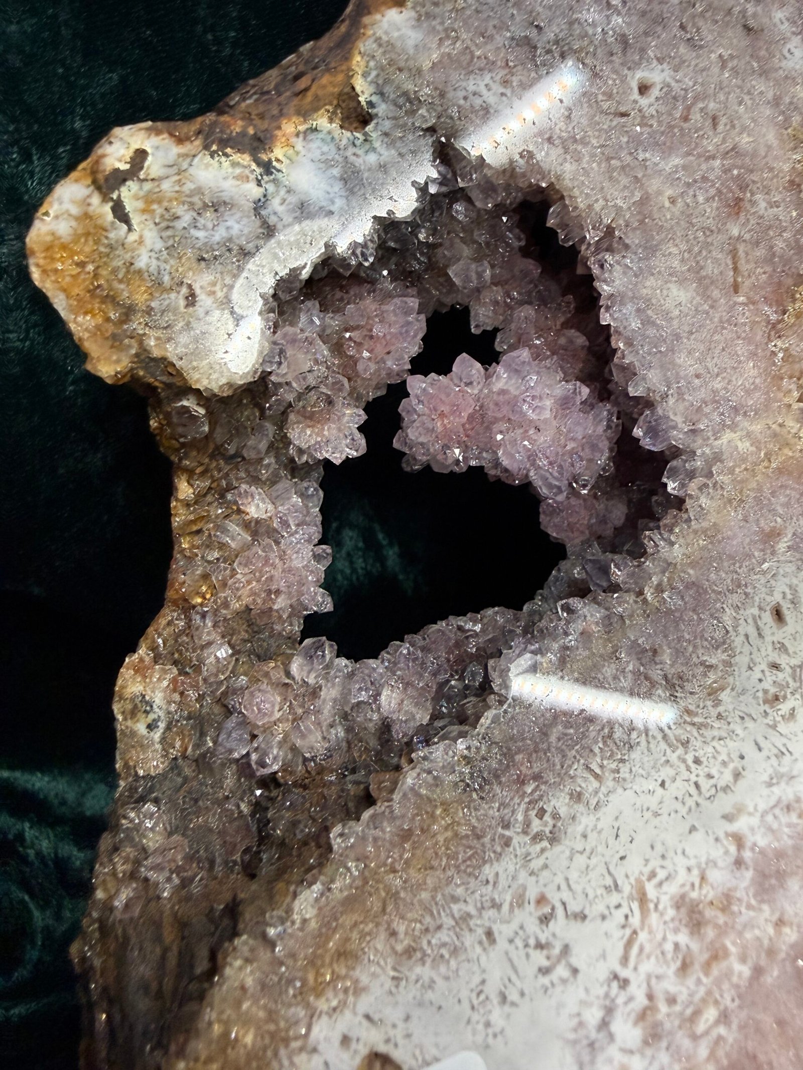 Pink Amethyst Polished Slice on Stand - Image 3
