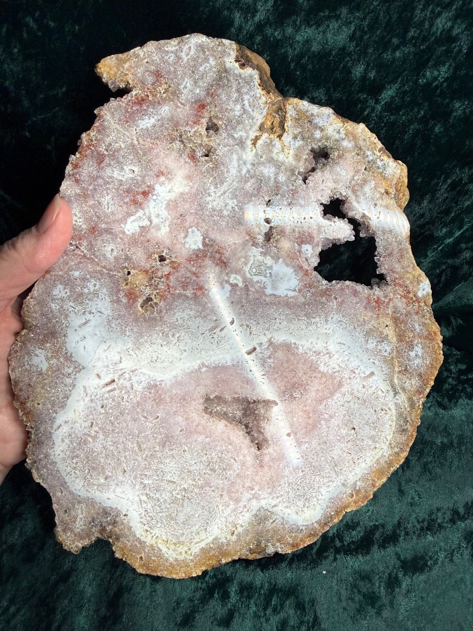 Pink Amethyst Polished Slice on Stand - Image 7