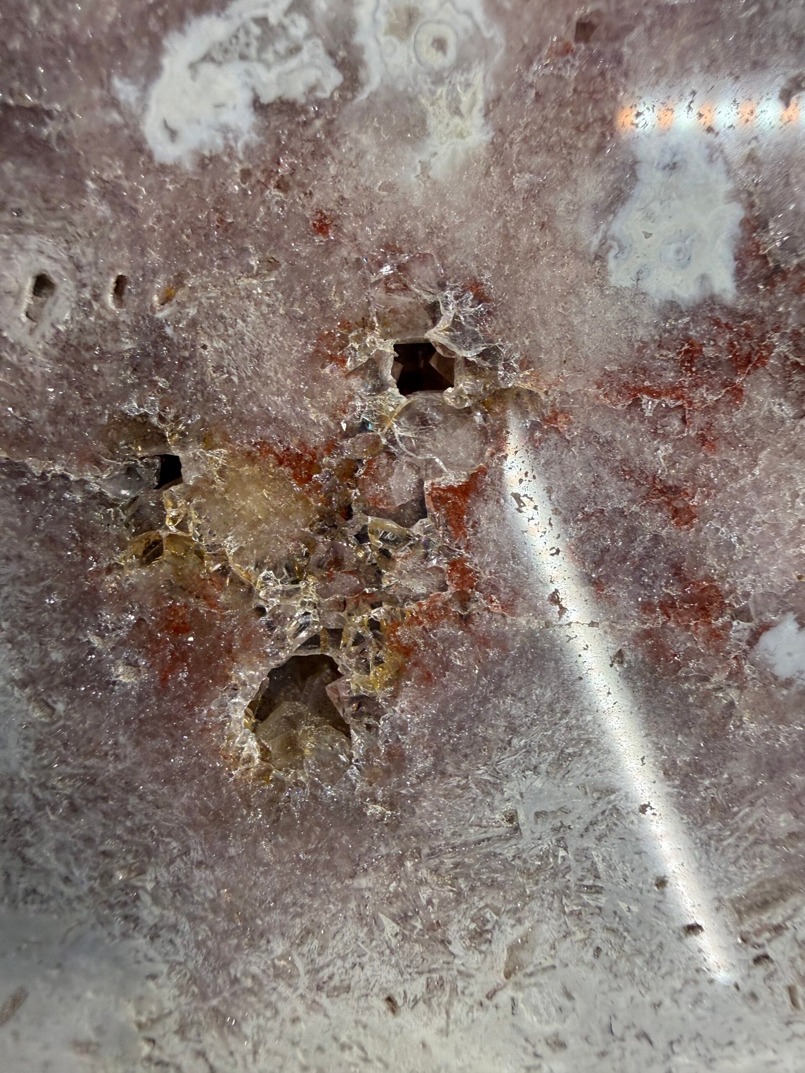 Pink Amethyst Polished Slice on Stand - Image 9