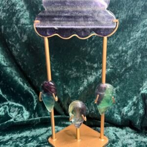 Rainbow Fluorite Rain Cloud on Custom Stand