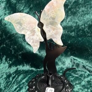 Flower Agate Butterfly on Cat Stand