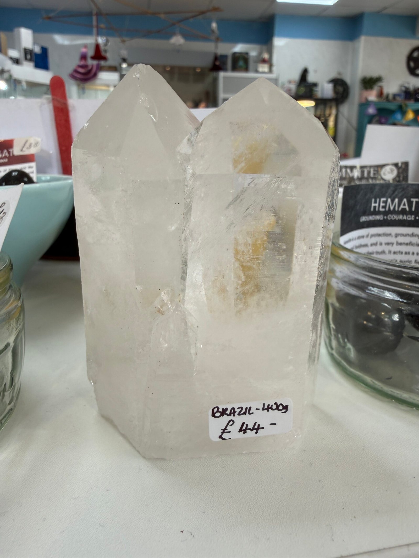 Clear Quartz Twin Tower- Brazil - Image 2