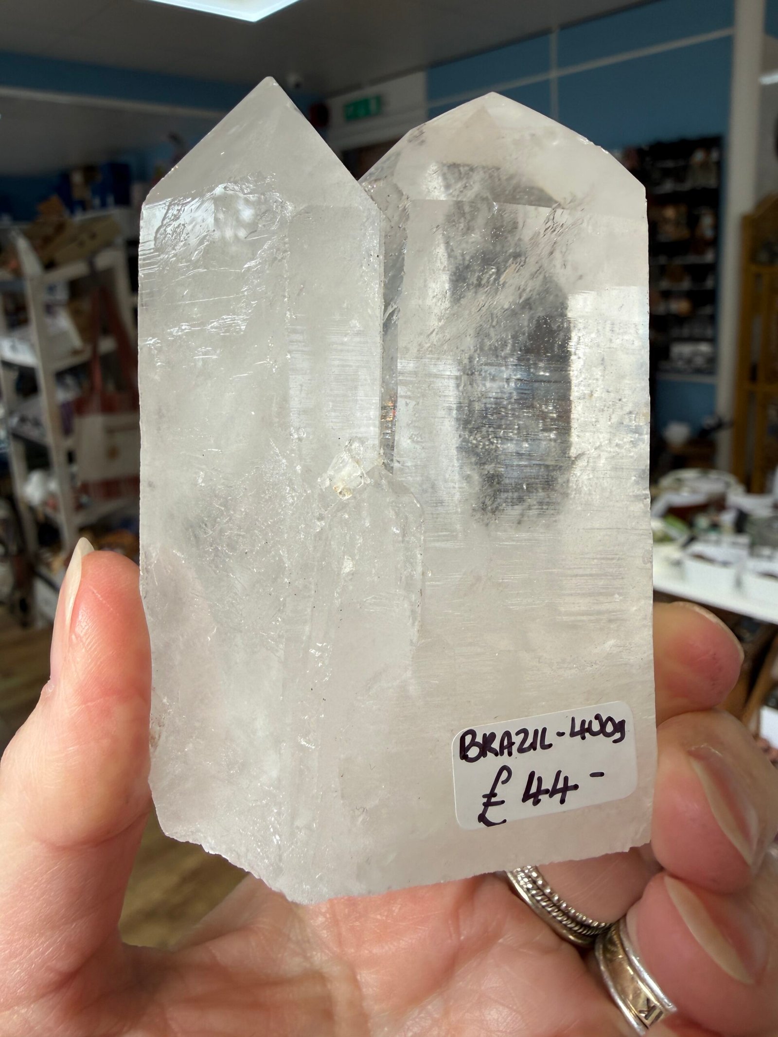 Clear Quartz Twin Tower- Brazil