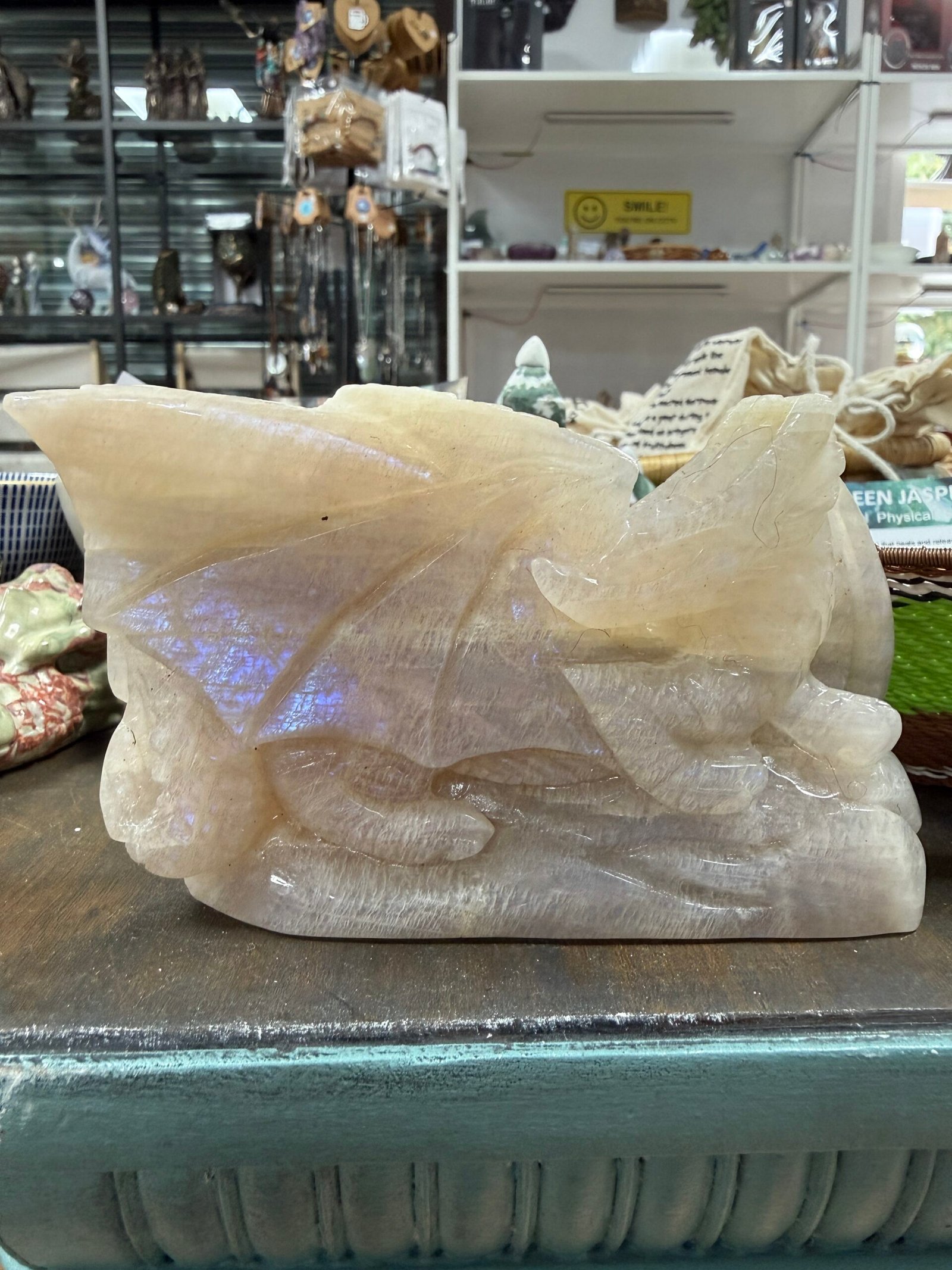 Moonstone Dragon Carving - Image 2