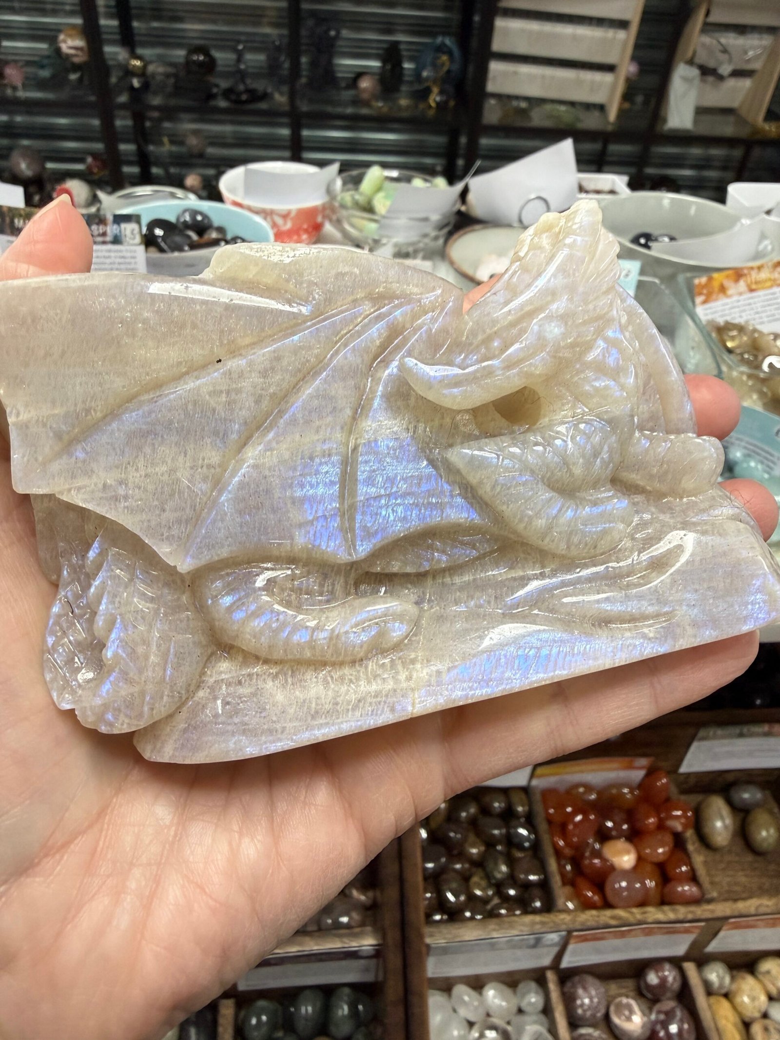 Moonstone Dragon Carving - Image 4
