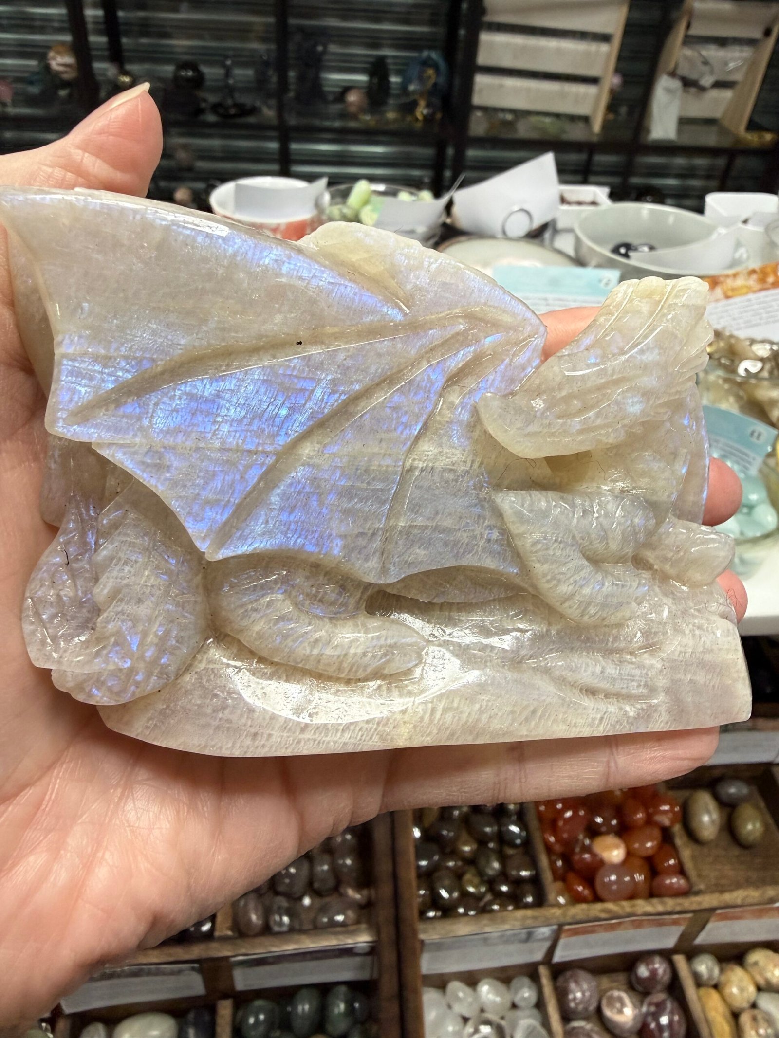Moonstone Dragon Carving