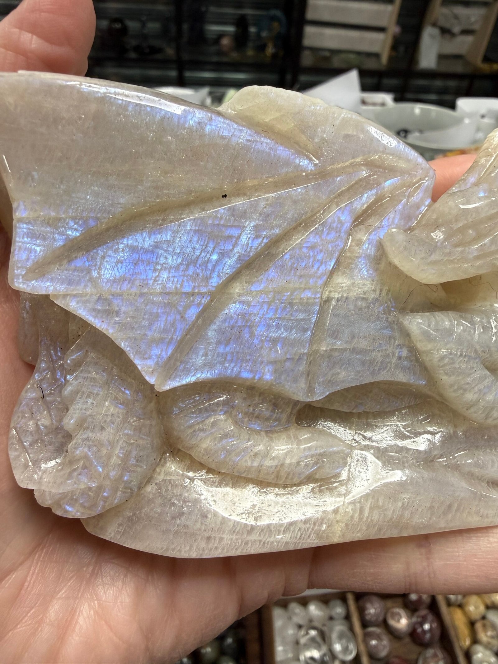 Moonstone Dragon Carving - Image 6