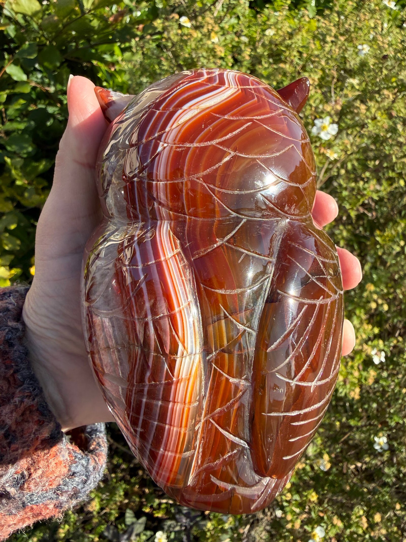 Carnelian Owl Carving - Image 11