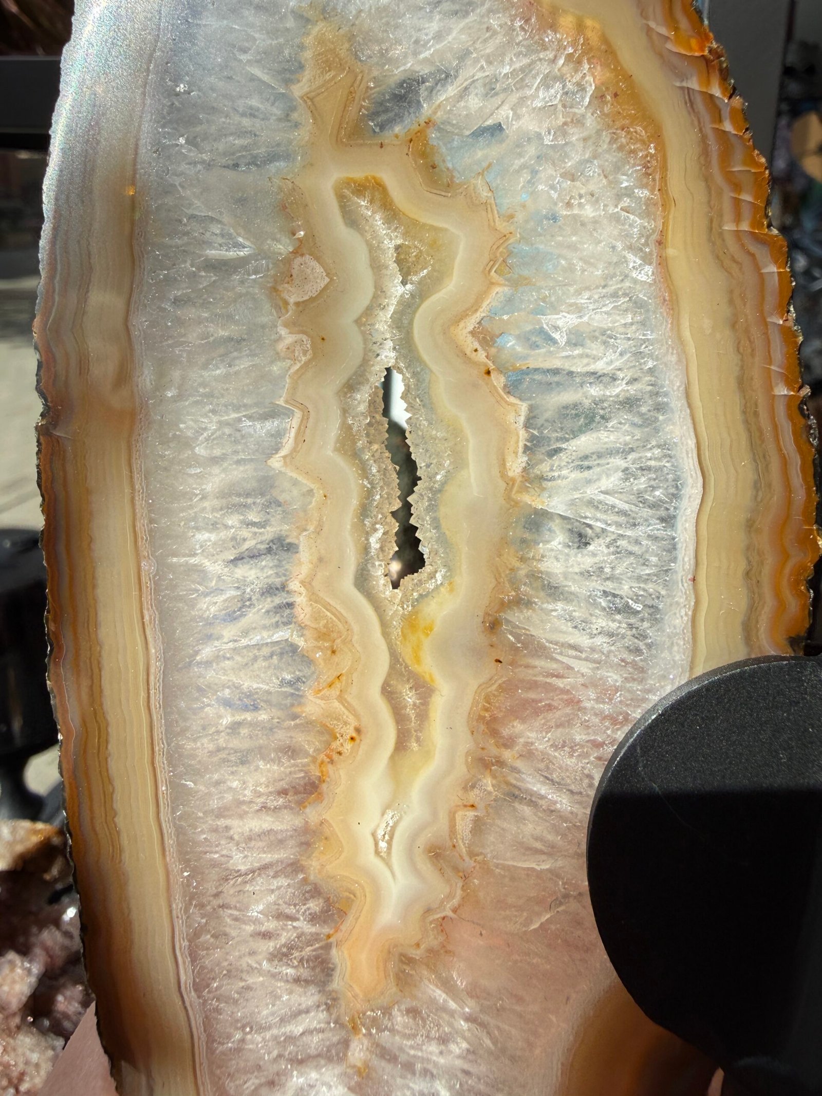 Agate Slice Butterfly on Custom Stand - Image 4