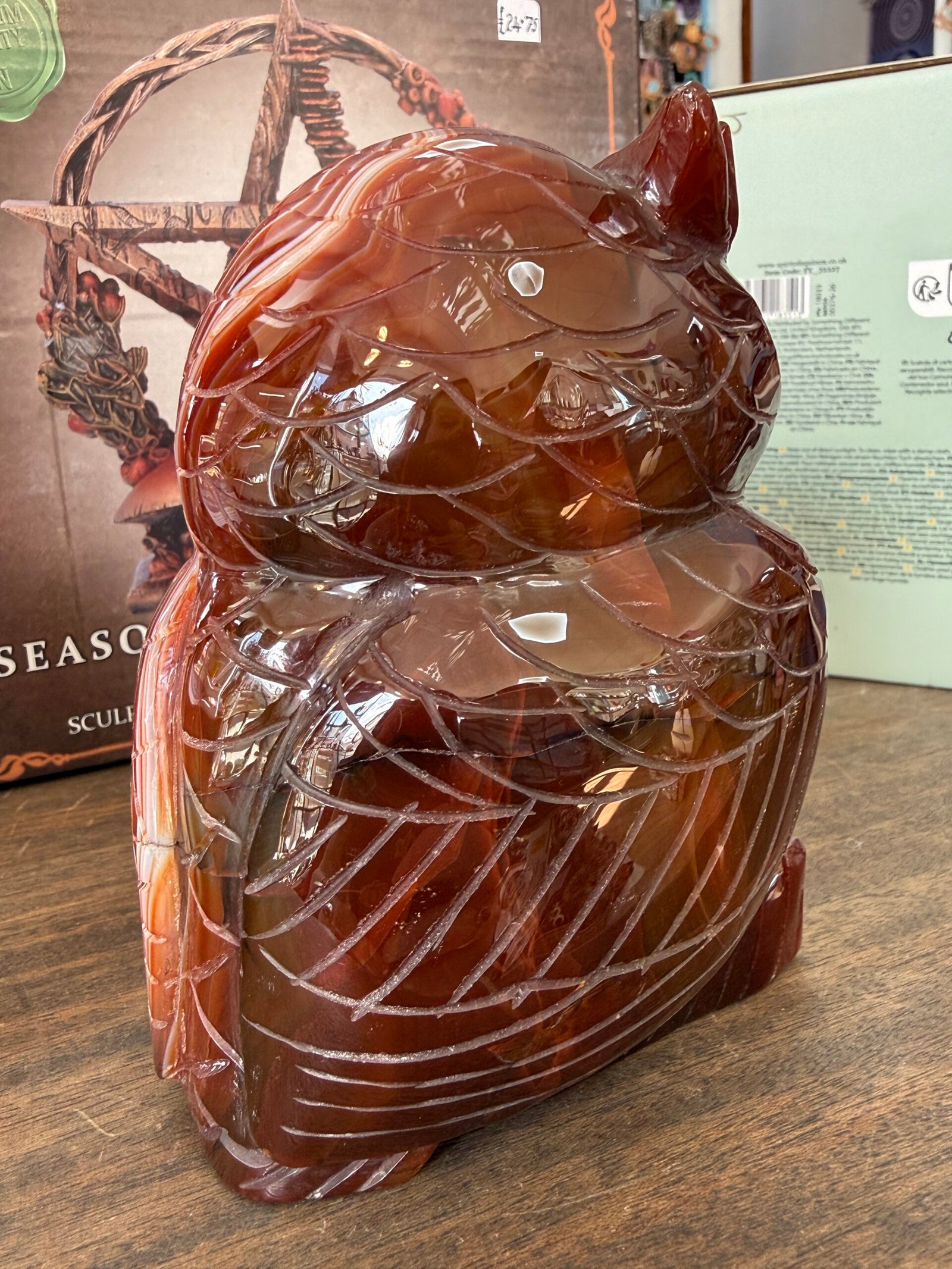 Carnelian Owl Carving - Image 4