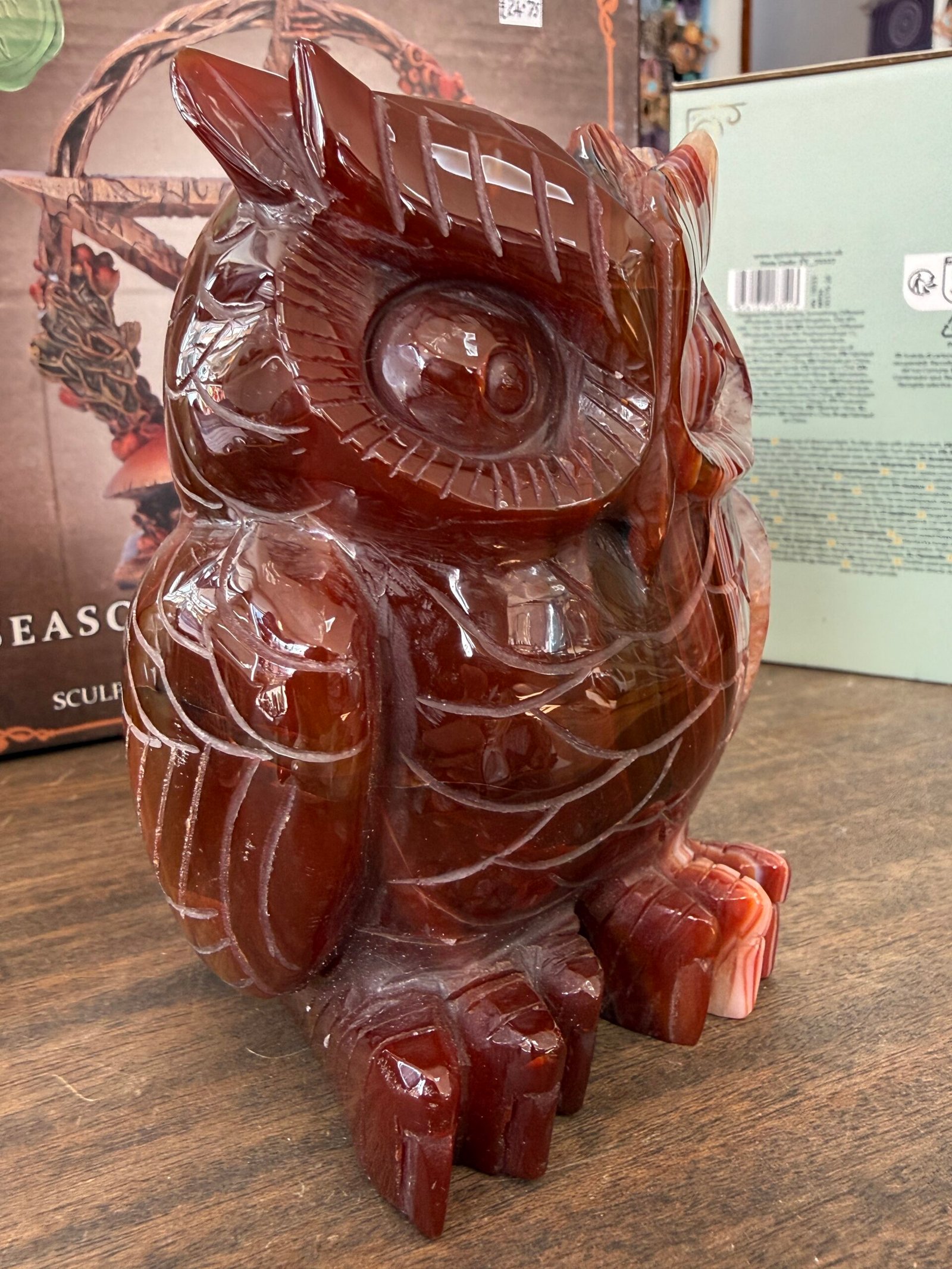 Carnelian Owl Carving - Image 5
