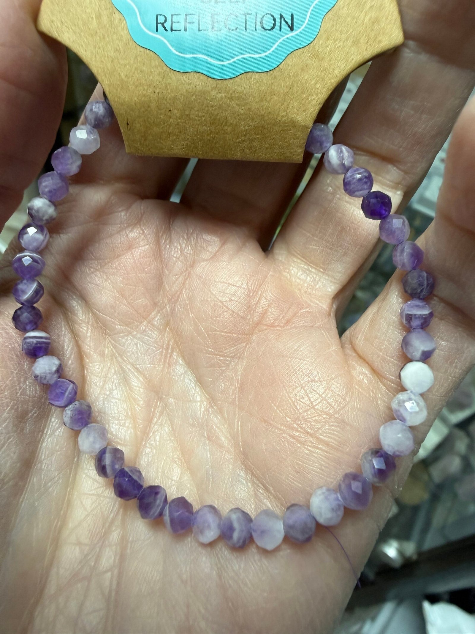 Faceted Bead Chevron Amethyst Bracelet - Image 2