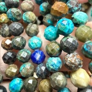 Faceted Chrysocolla Bead Bracelet
