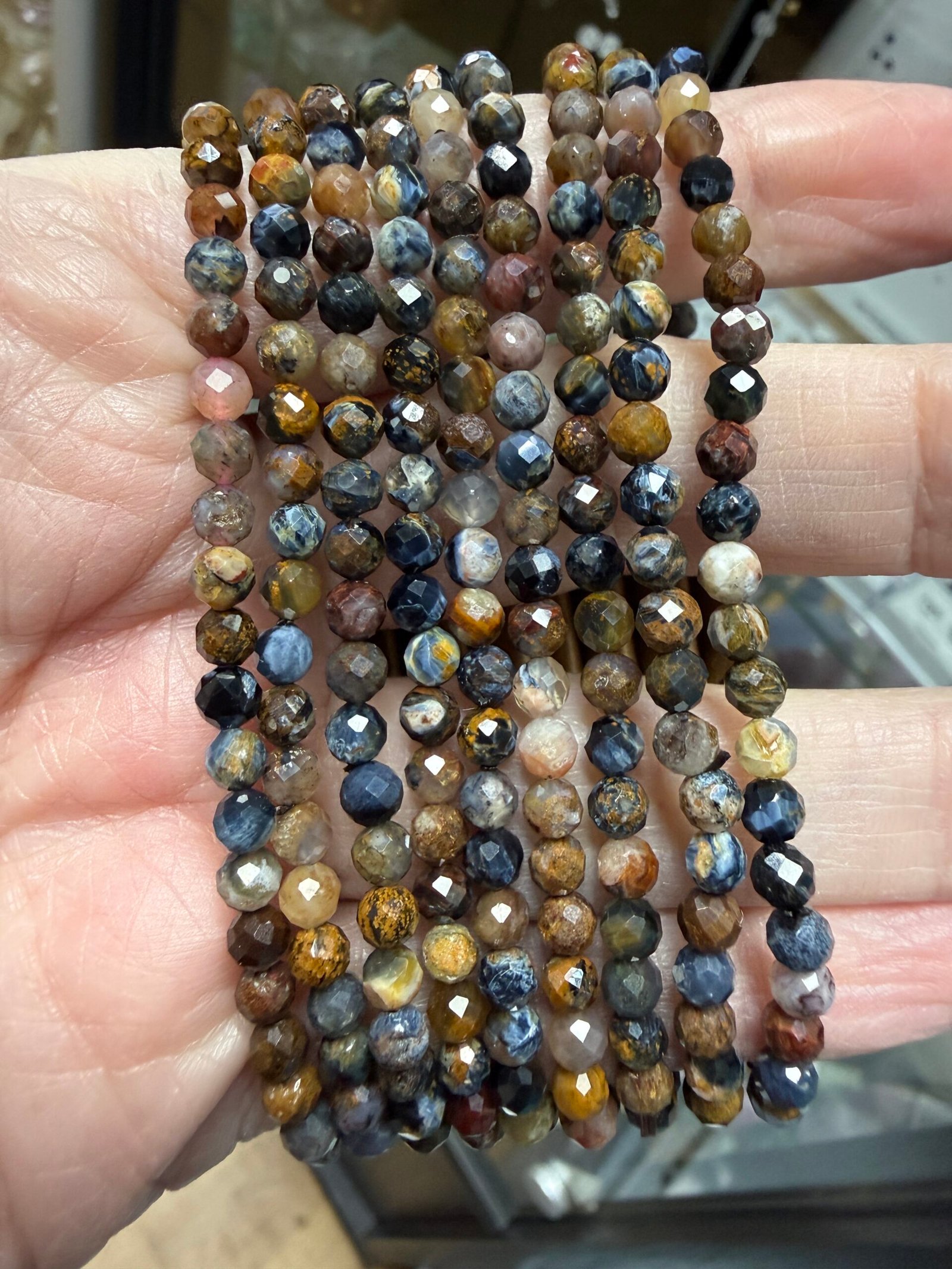 Faceted Pietersite Bead Bracelet - Image 2