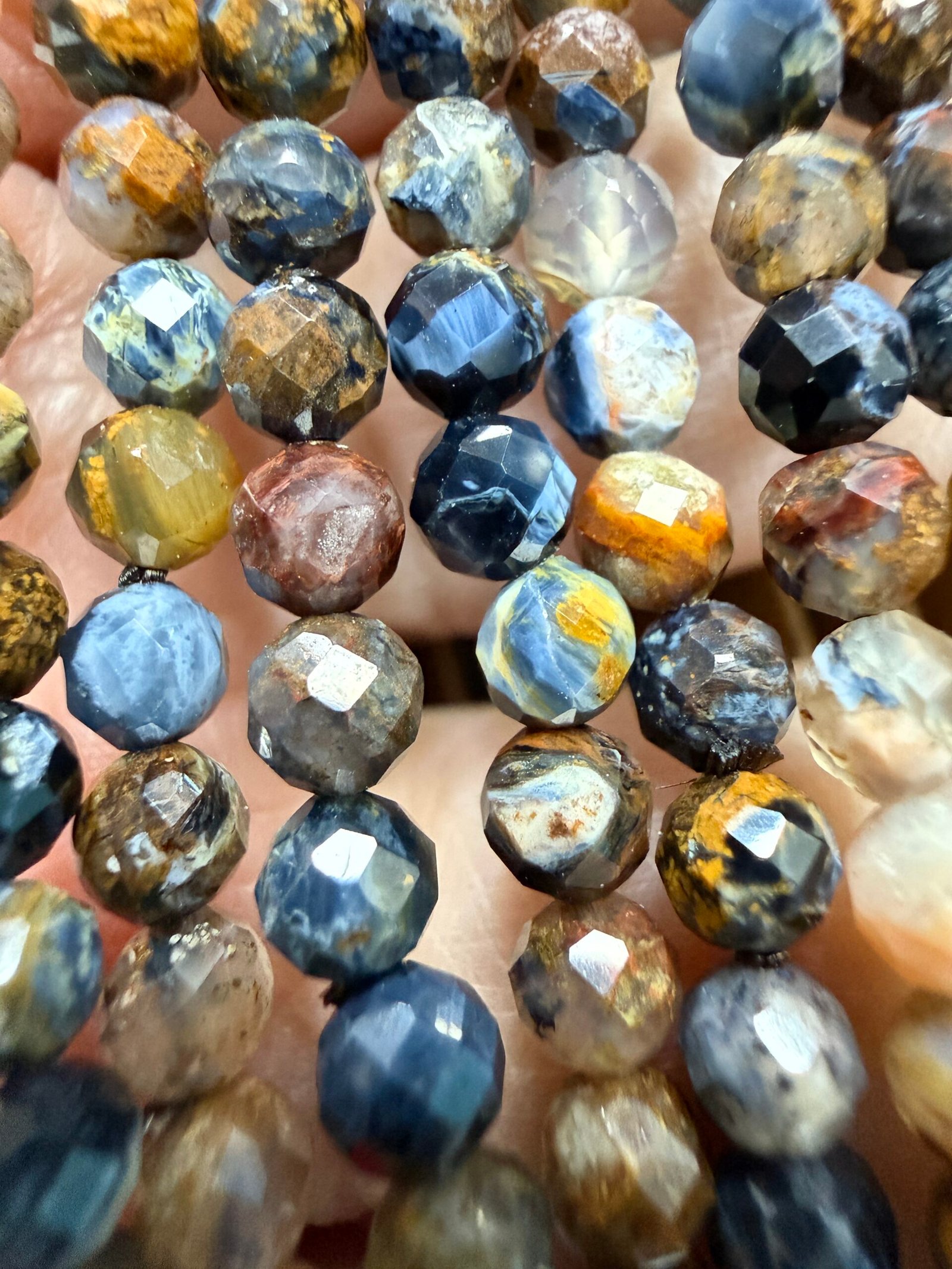 Faceted Pietersite Bead Bracelet