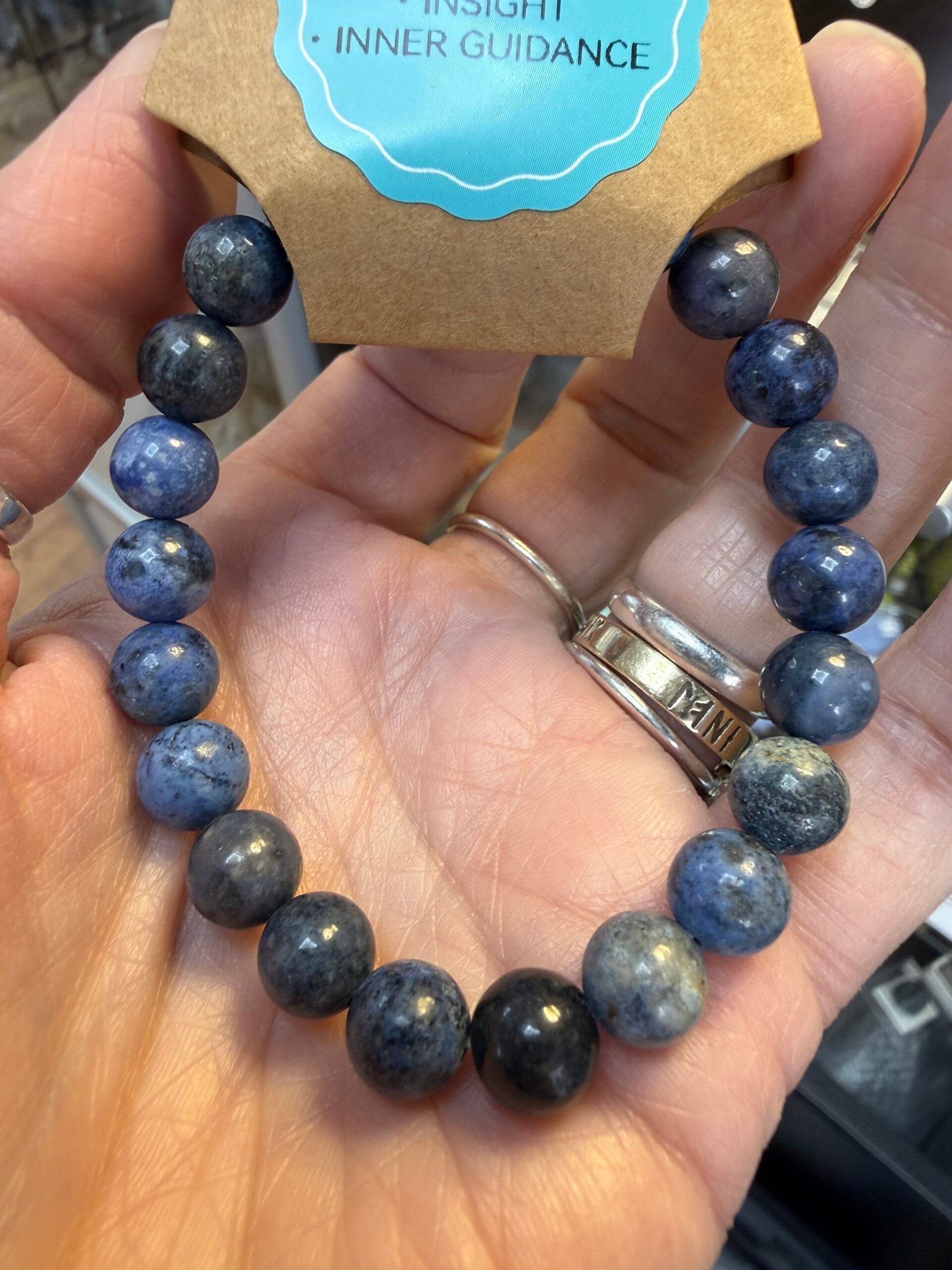 Dumortierite Bead Bracelet