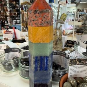 Large Chakra Crystal Tower