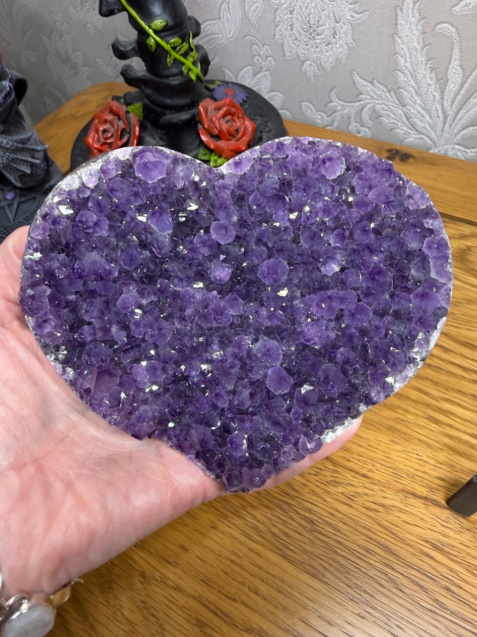 Druse Amethyst Heart- Uruguay - Image 3