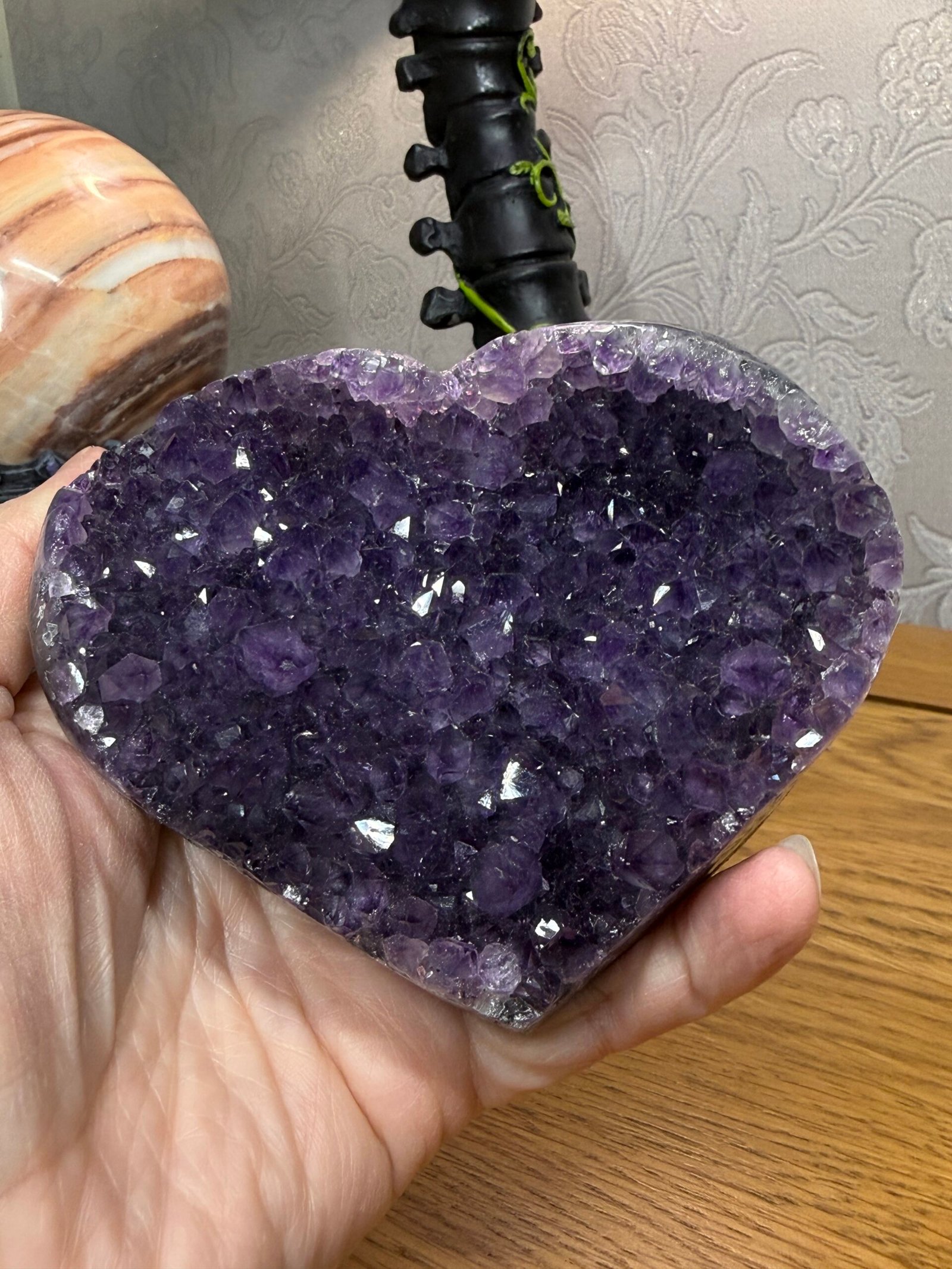 Druse Amethyst Heart- Uruguay - Image 3